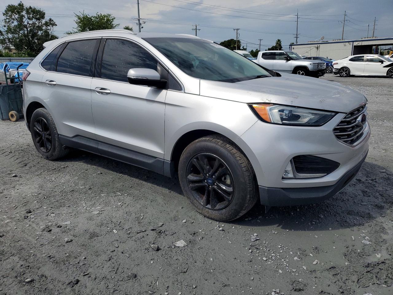 2019 Ford Edge Sel Silver vin: 2FMPK3J97KBC05447