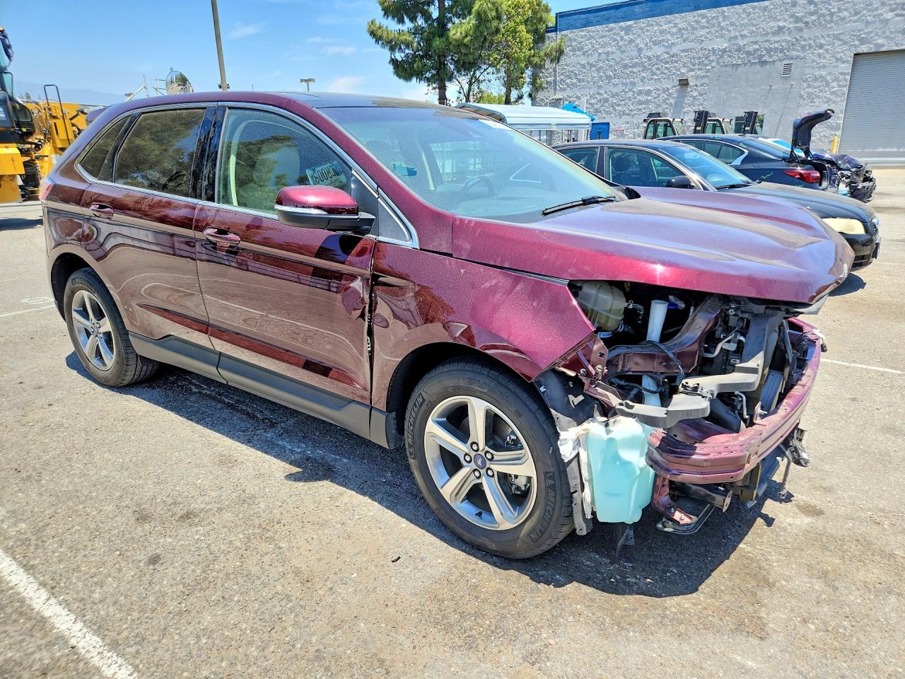 2020 Ford Edge Sel Burgundy vin: 2FMPK3J97LBA13480