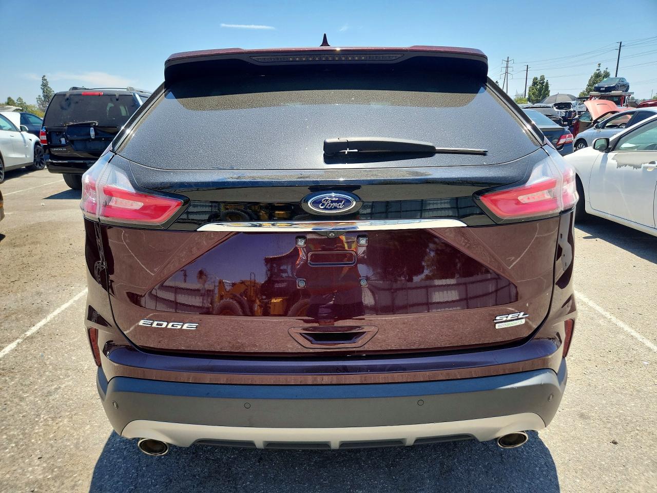2020 Ford Edge Sel Burgundy vin: 2FMPK3J97LBA13480
