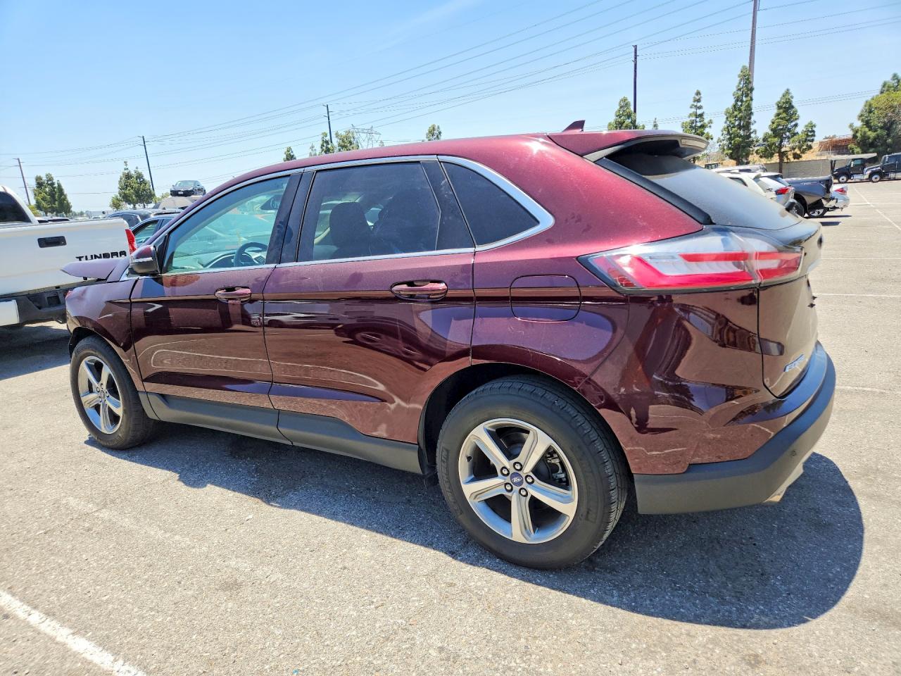 2020 Ford Edge Sel Burgundy vin: 2FMPK3J97LBA13480