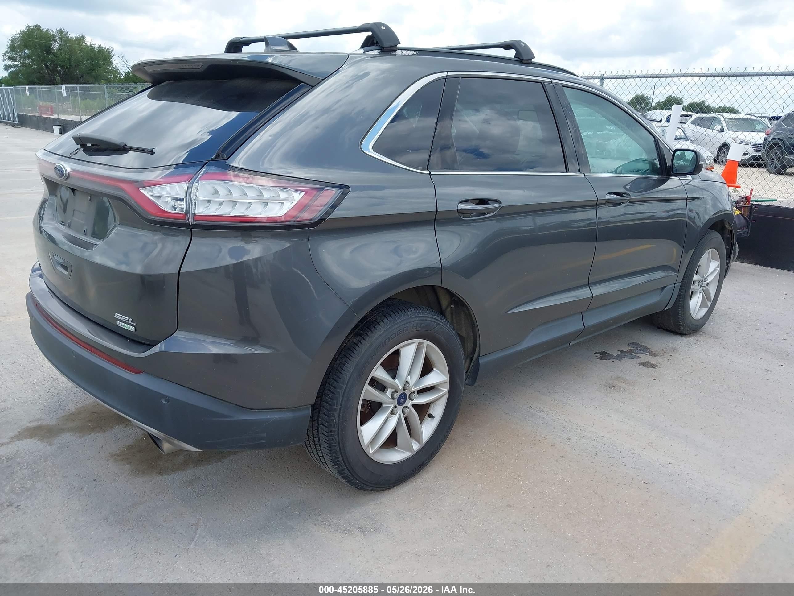 2016 Ford Edge Sel Gray vin: 2FMPK3J98GBC51778