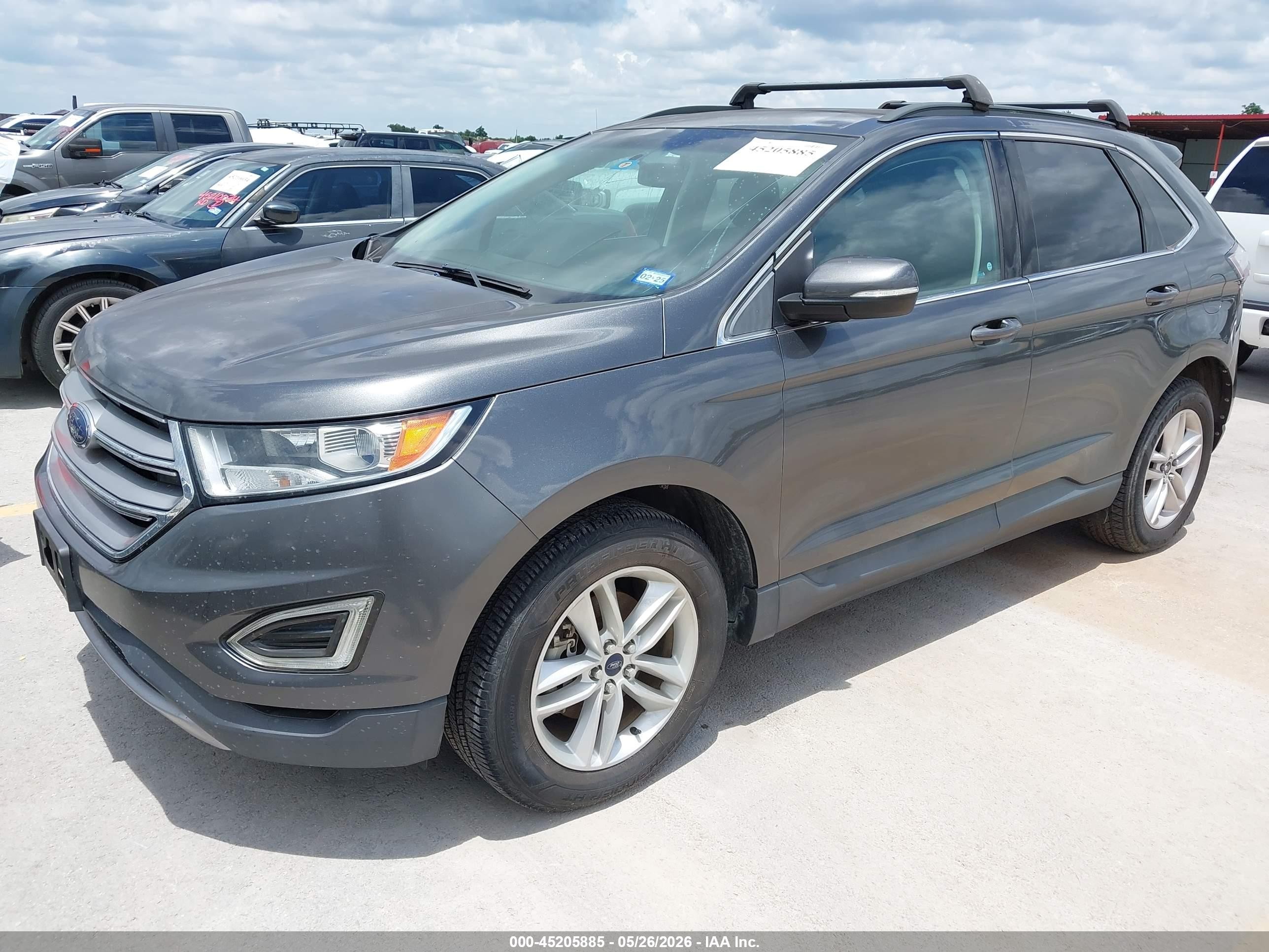 2016 Ford Edge Sel Gray vin: 2FMPK3J98GBC51778