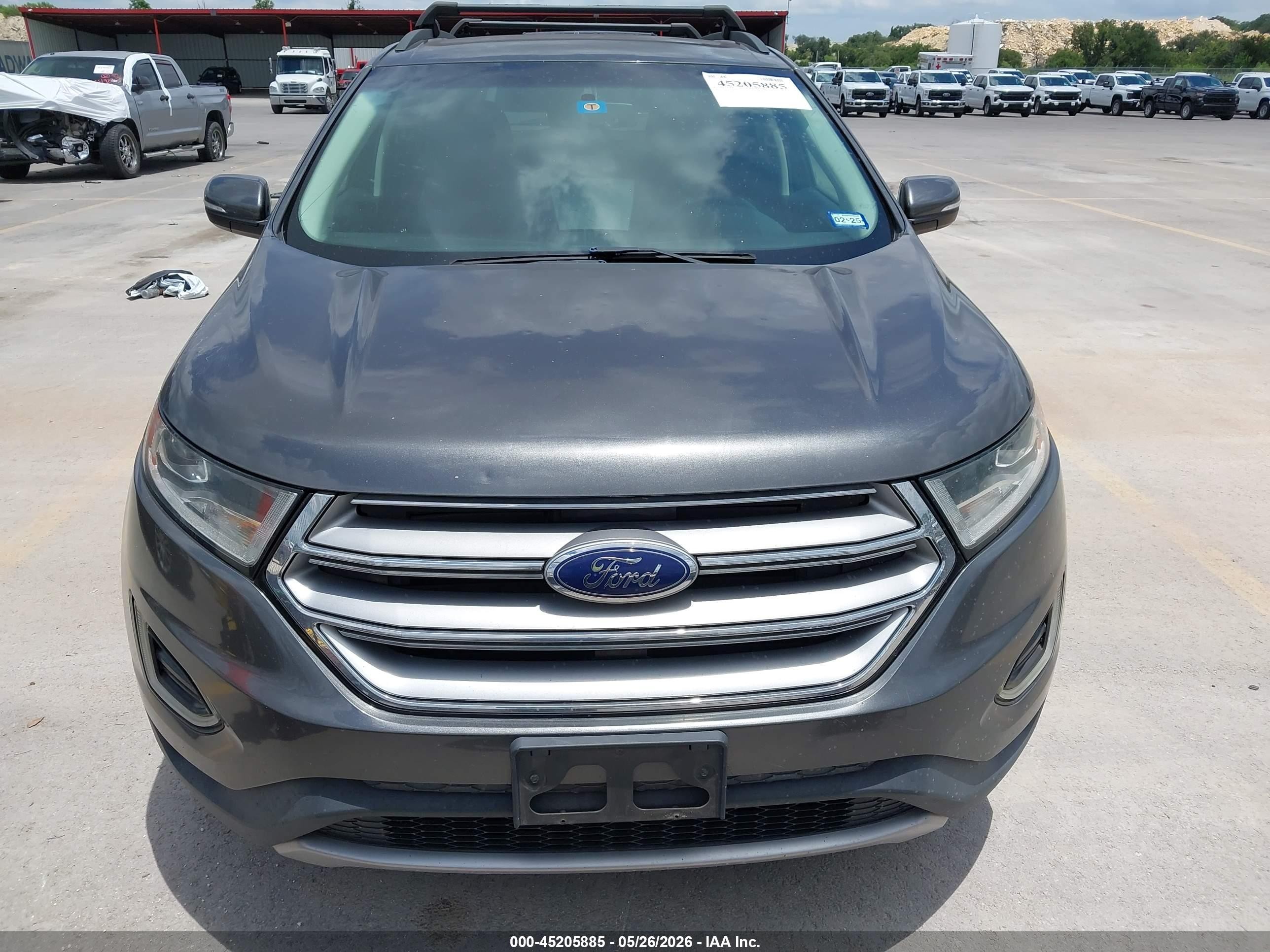 2016 Ford Edge Sel Gray vin: 2FMPK3J98GBC51778