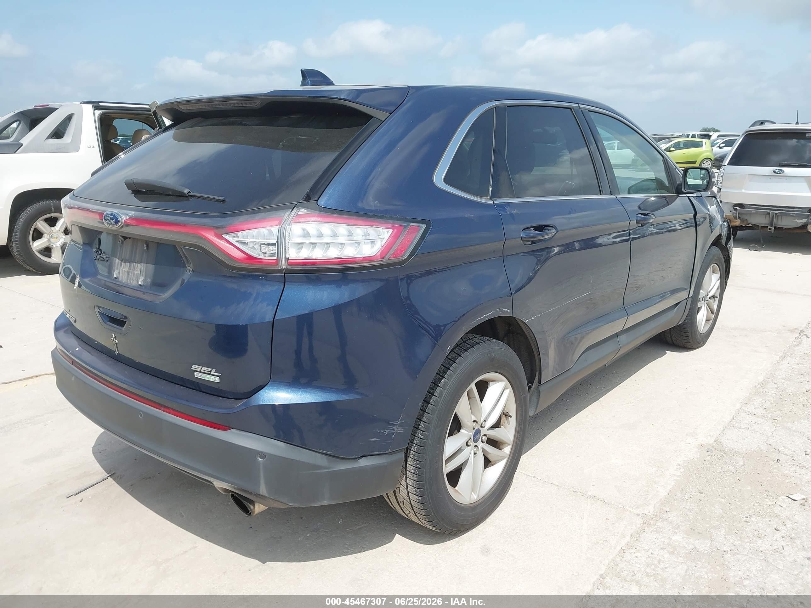 2017 Ford Edge Sel Dark Blue vin: 2FMPK3J98HBC43763