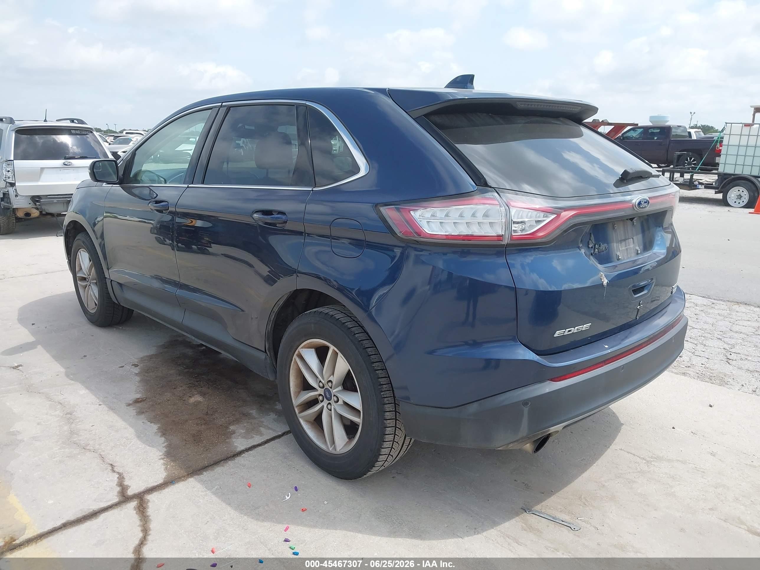 2017 Ford Edge Sel Dark Blue vin: 2FMPK3J98HBC43763