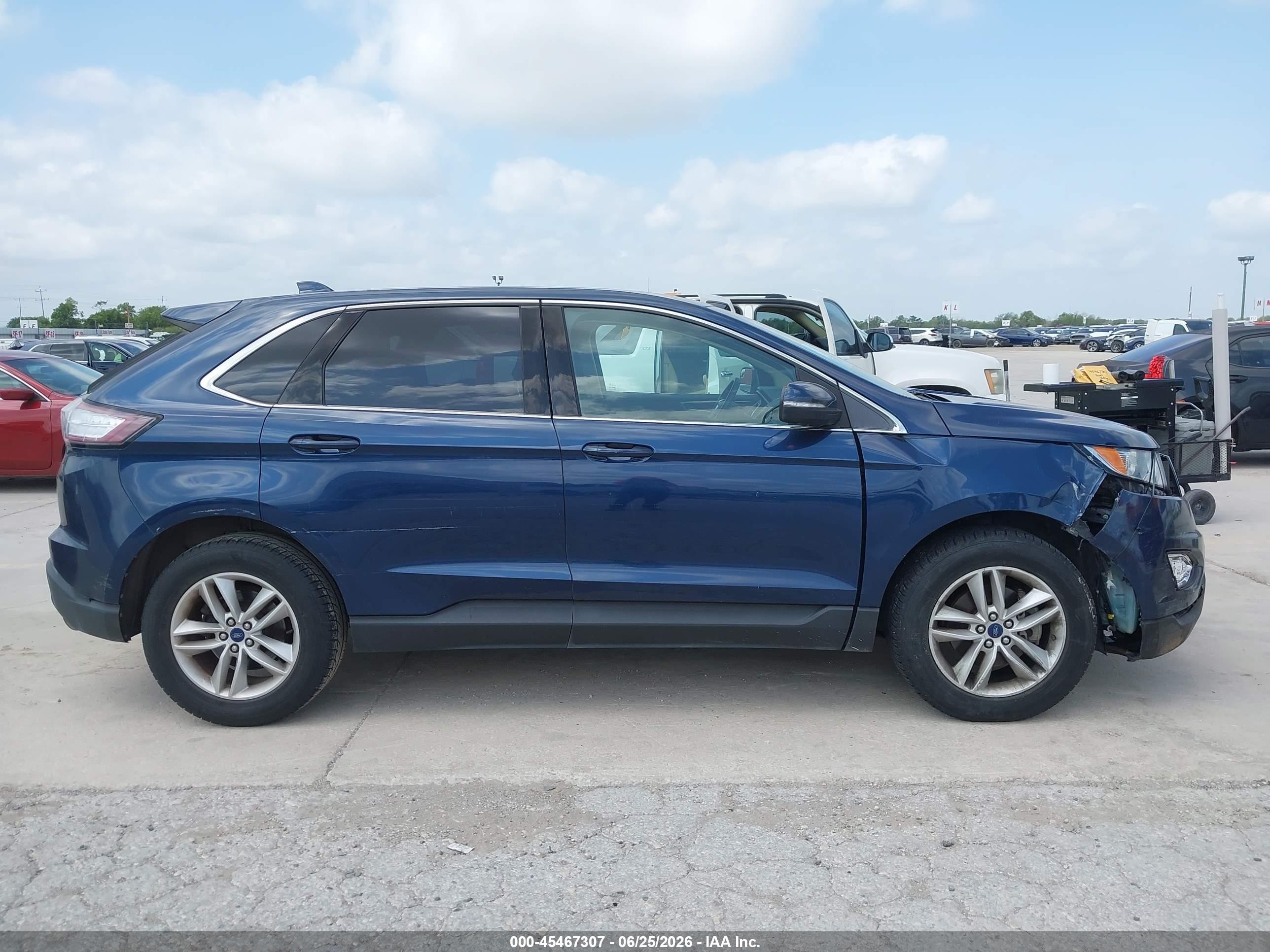 2017 Ford Edge Sel Dark Blue vin: 2FMPK3J98HBC43763