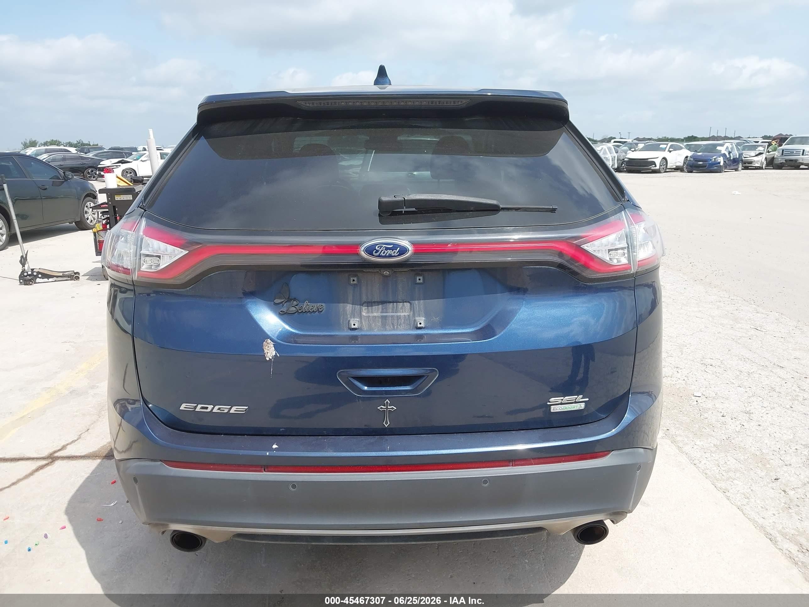 2017 Ford Edge Sel Dark Blue vin: 2FMPK3J98HBC43763