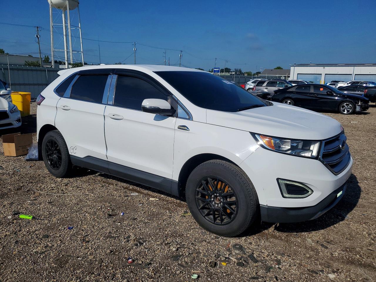 2015 Ford Edge Sel White vin: 2FMPK3J99FBC35670