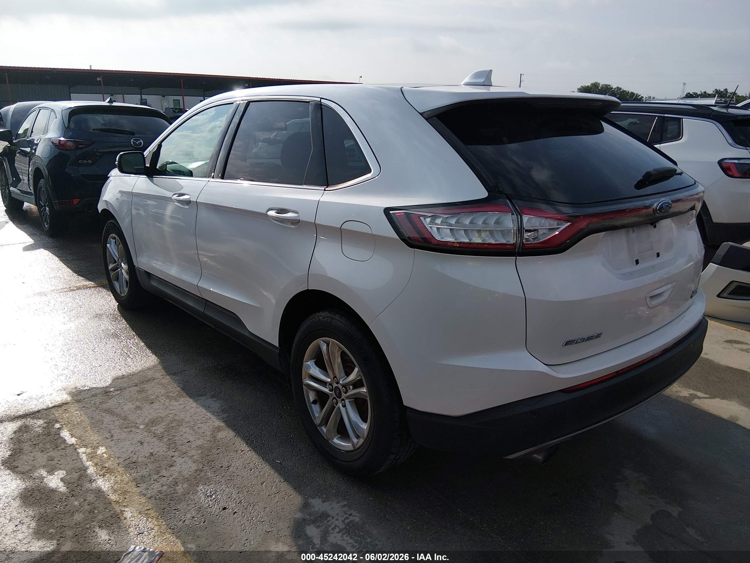 2015 Ford Edge Sel White vin: 2FMPK3J9XFBB26974