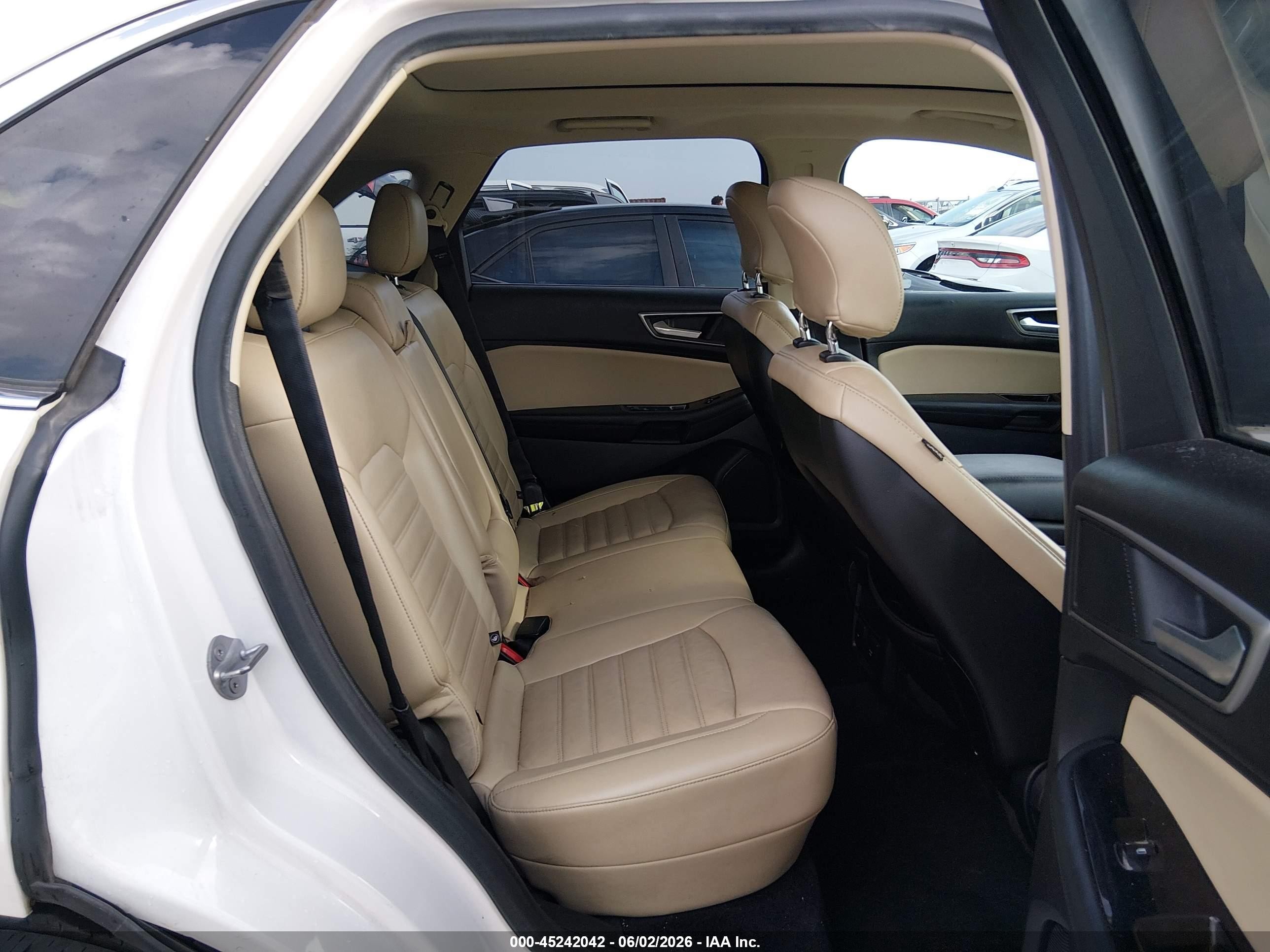 2015 Ford Edge Sel White vin: 2FMPK3J9XFBB26974