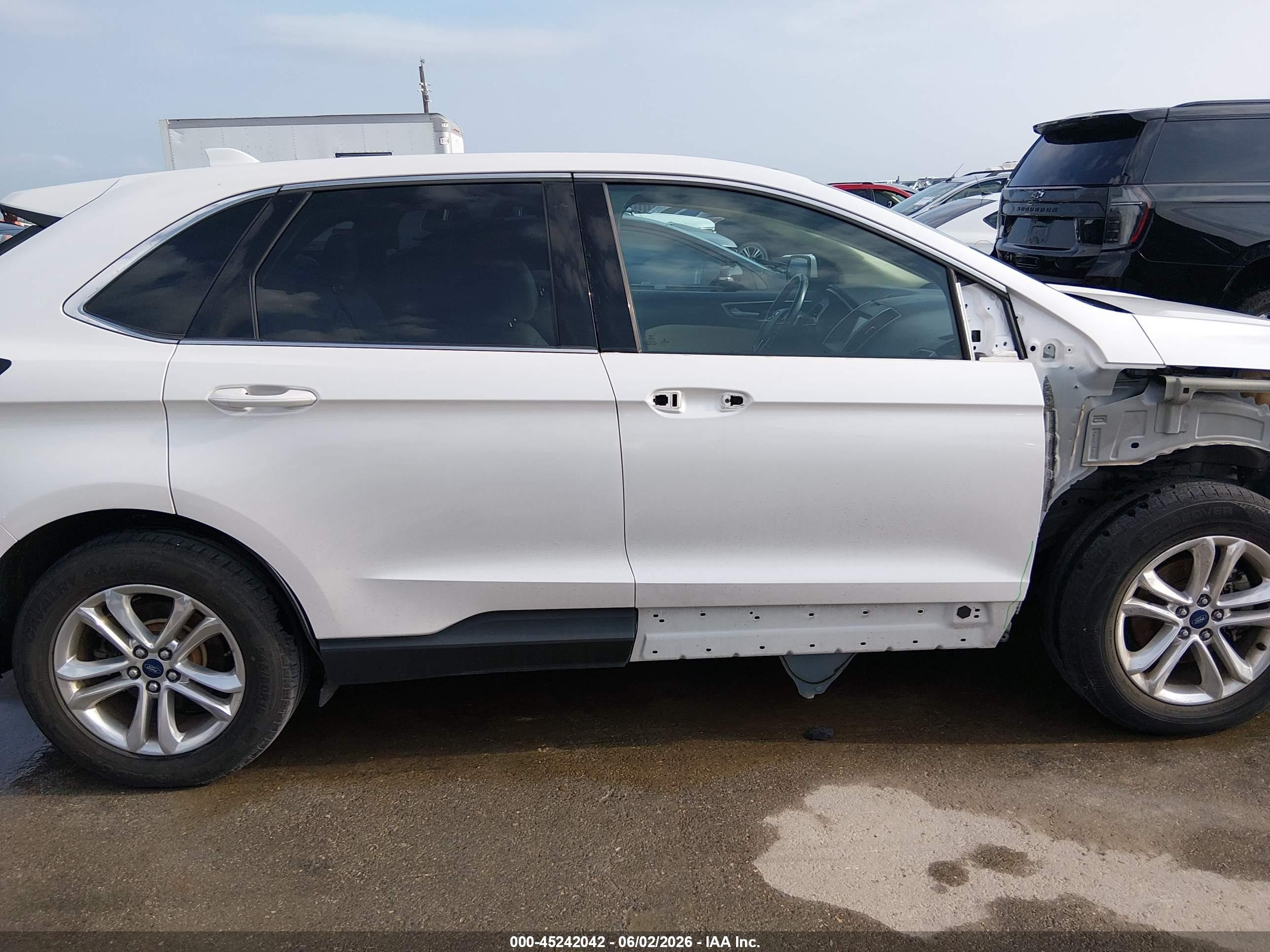 2015 Ford Edge Sel White vin: 2FMPK3J9XFBB26974