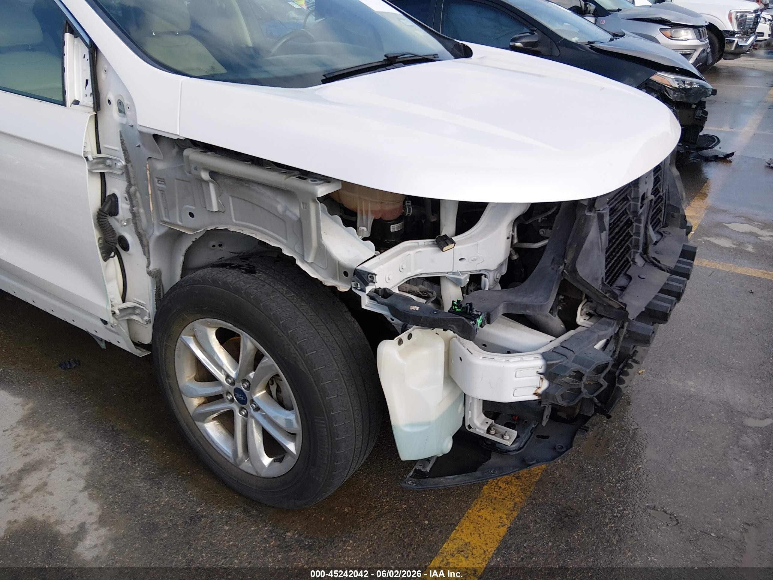 2015 Ford Edge Sel White vin: 2FMPK3J9XFBB26974