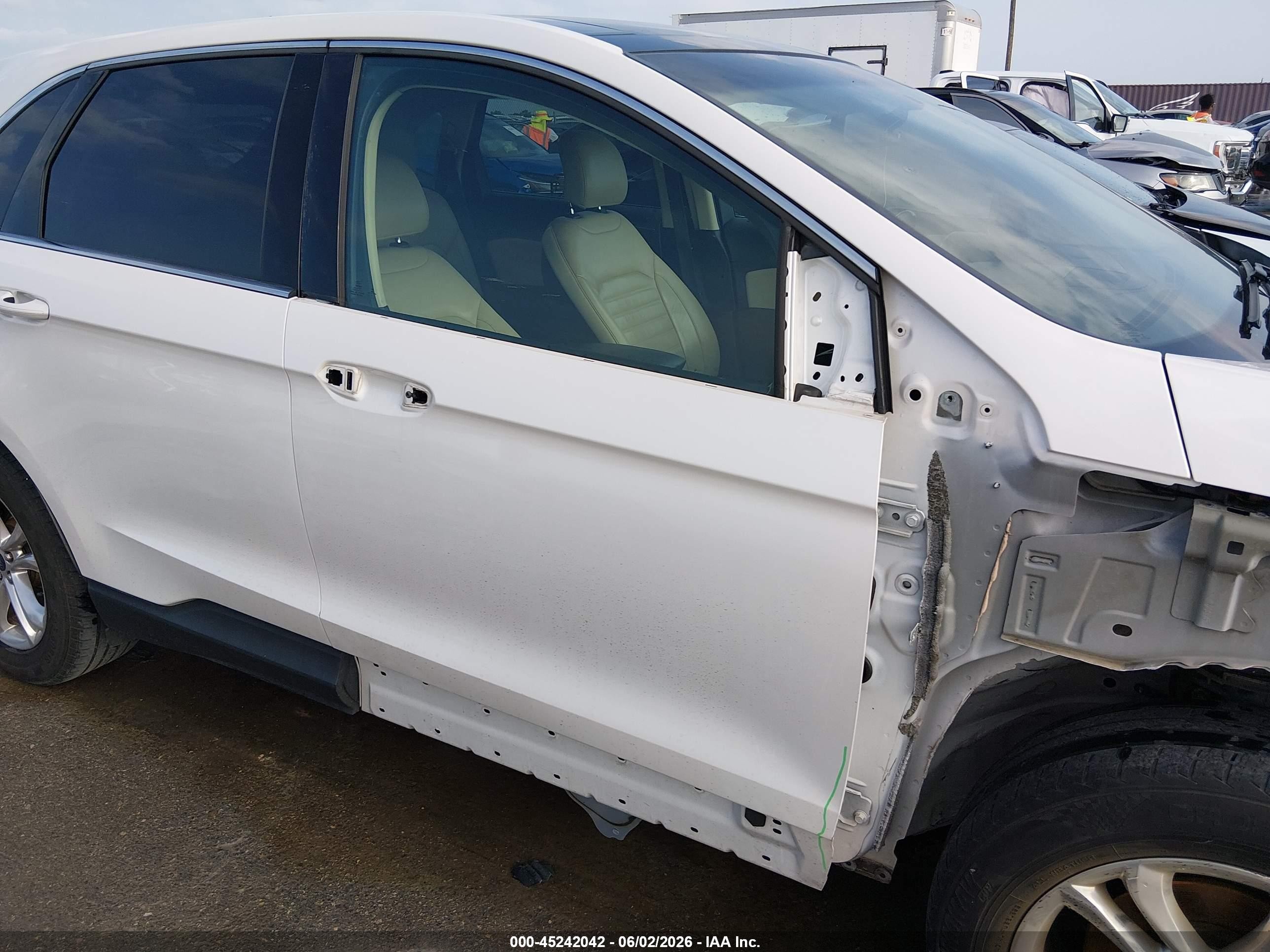 2015 Ford Edge Sel White vin: 2FMPK3J9XFBB26974