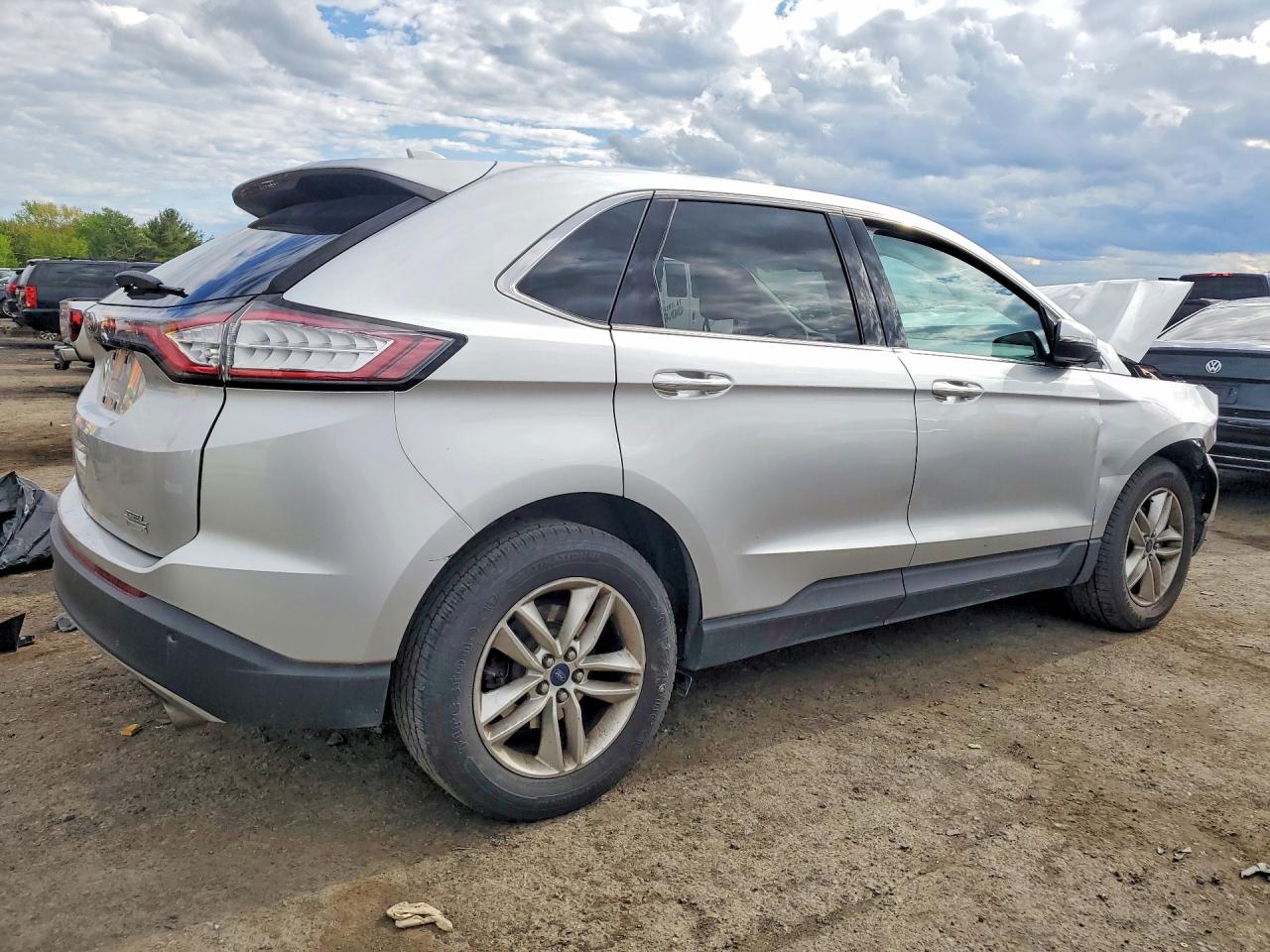2016 Ford Edge Sel Silver vin: 2FMPK3J9XGBC49076