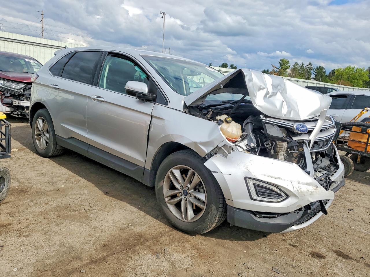 2016 Ford Edge Sel Silver vin: 2FMPK3J9XGBC49076
