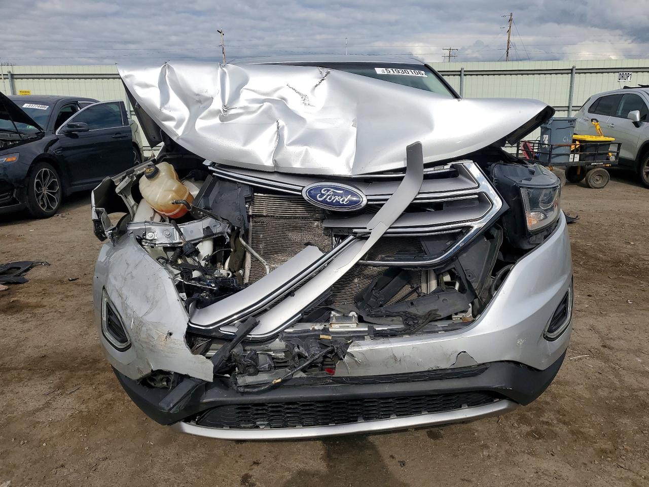 2016 Ford Edge Sel Silver vin: 2FMPK3J9XGBC49076