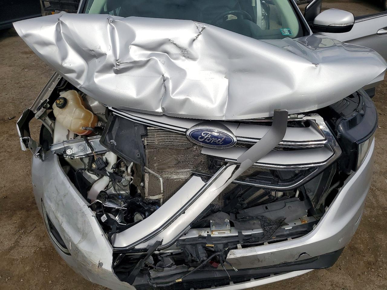 2016 Ford Edge Sel Silver vin: 2FMPK3J9XGBC49076