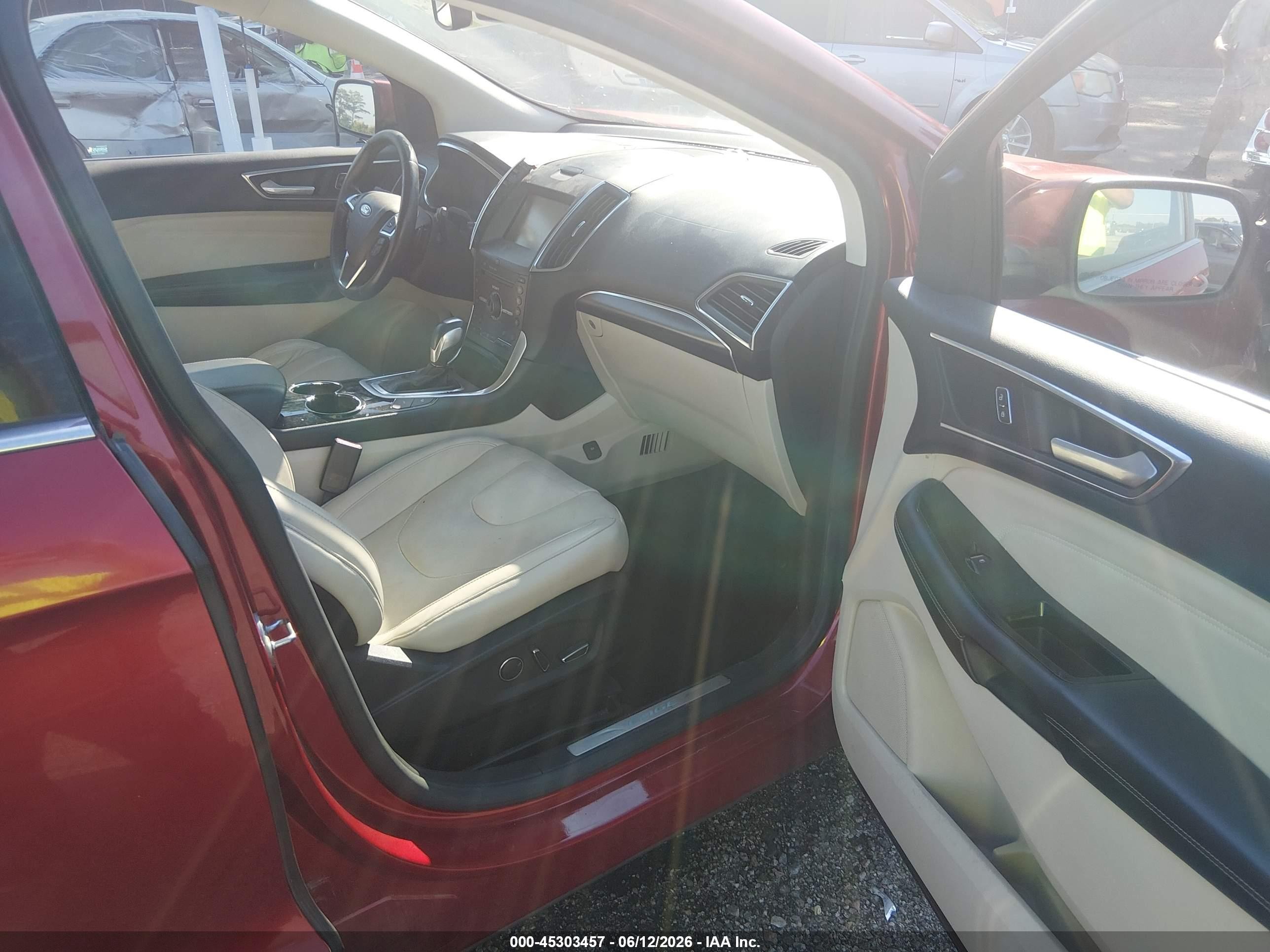 2015 Ford Edge Titanium Red vin: 2FMPK3K80FBB64087
