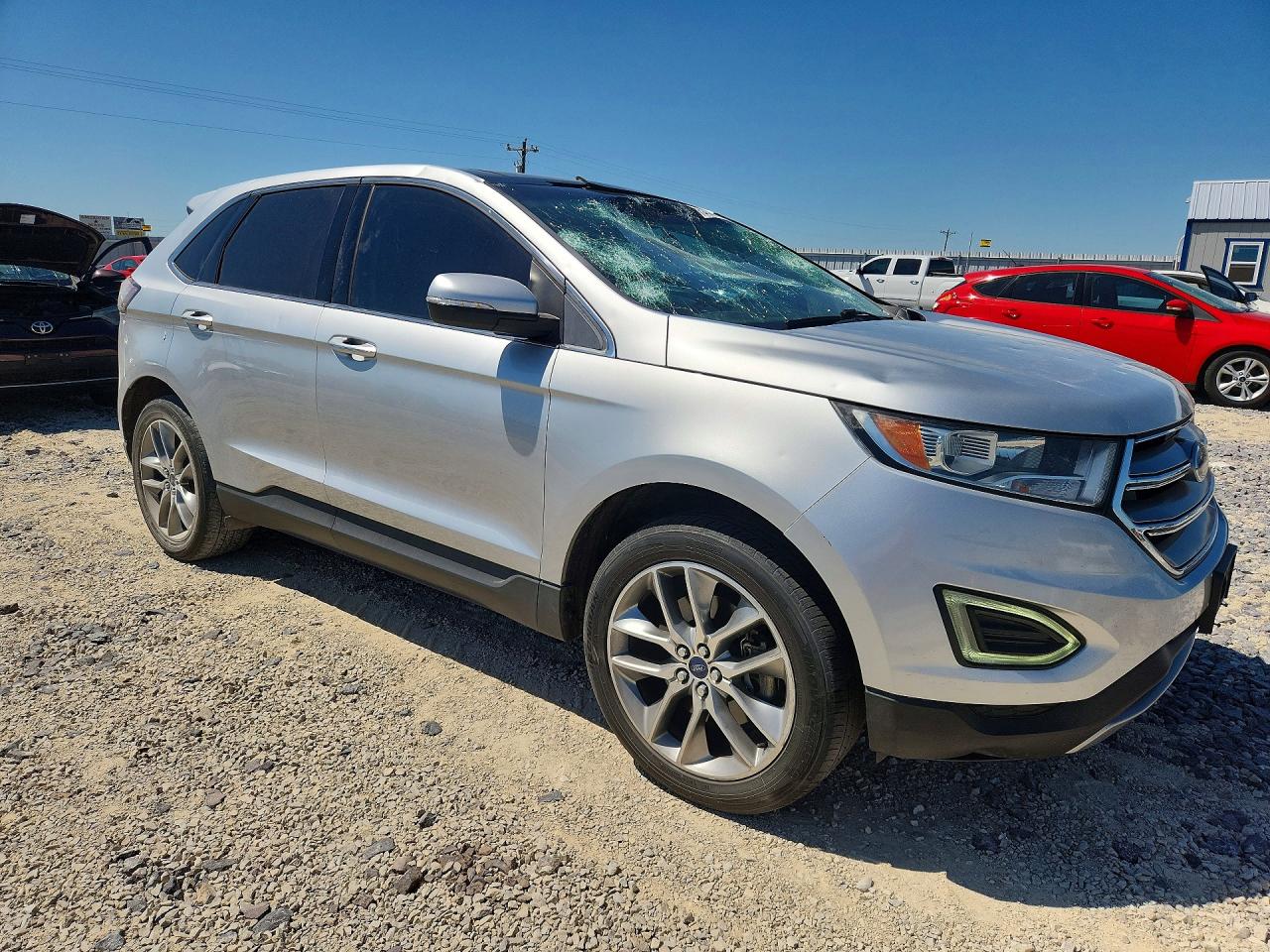 2015 Ford Edge Titanium Серебряный vin: 2FMPK3K81FBB12337