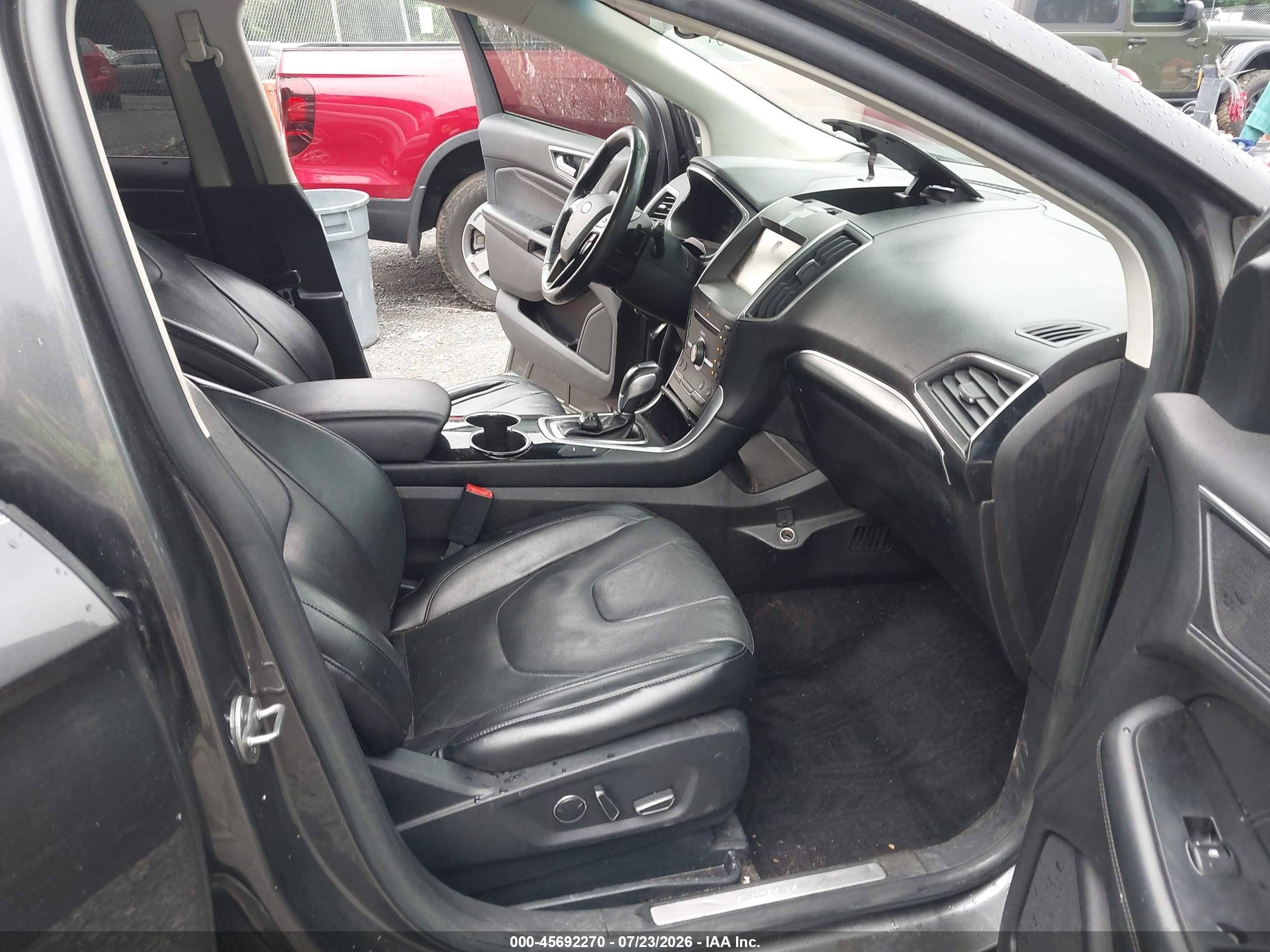 2015 Ford Edge Titanium Black vin: 2FMPK3K82FBB43953