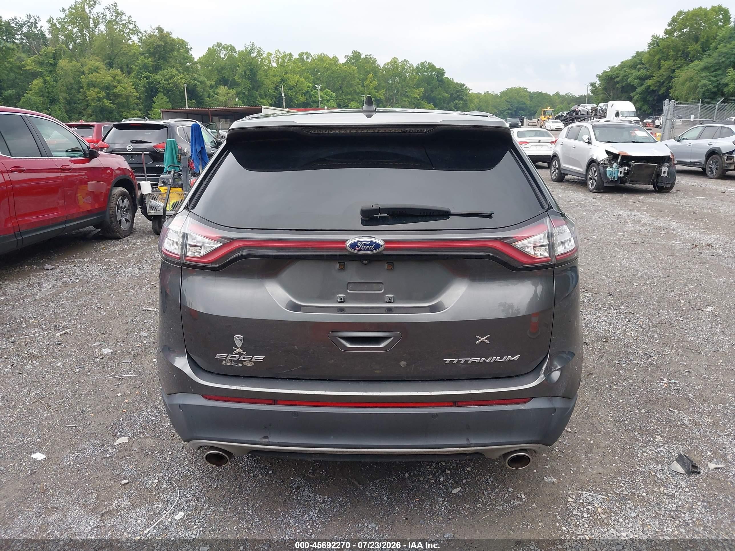 2015 Ford Edge Titanium Black vin: 2FMPK3K82FBB43953
