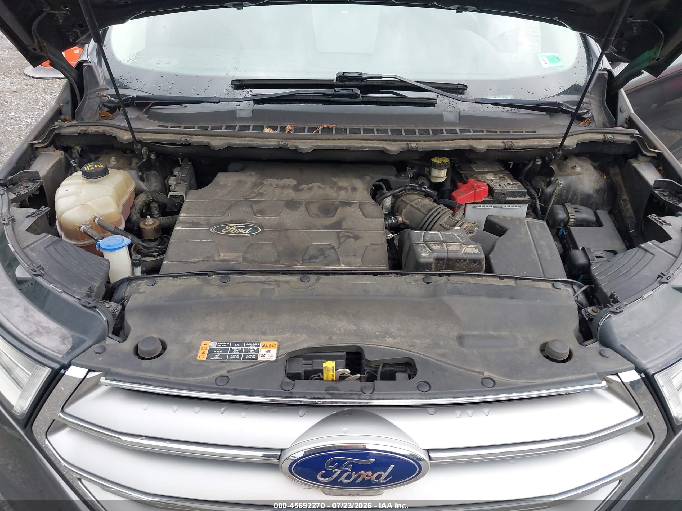 2015 Ford Edge Titanium Black vin: 2FMPK3K82FBB43953