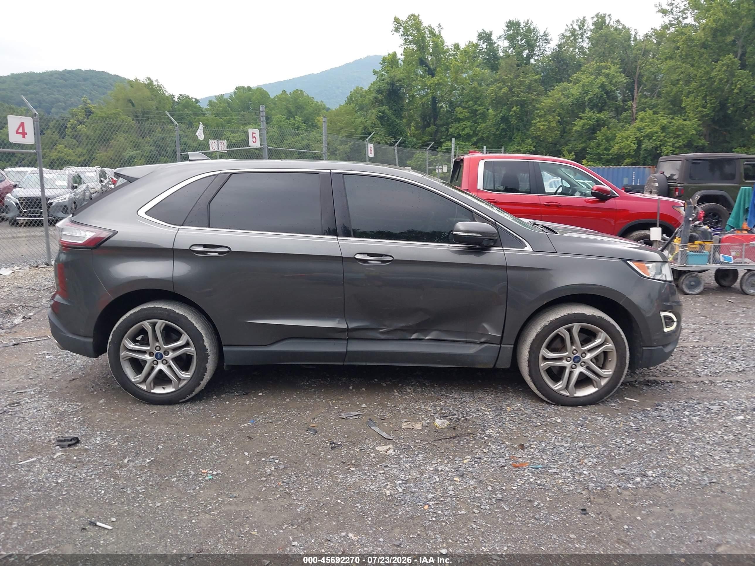 2015 Ford Edge Titanium Black vin: 2FMPK3K82FBB43953