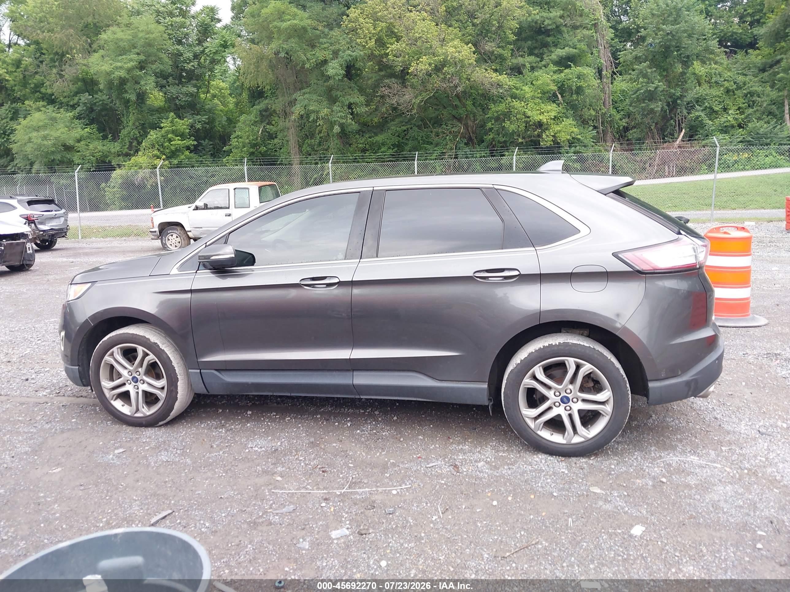 2015 Ford Edge Titanium Black vin: 2FMPK3K82FBB43953
