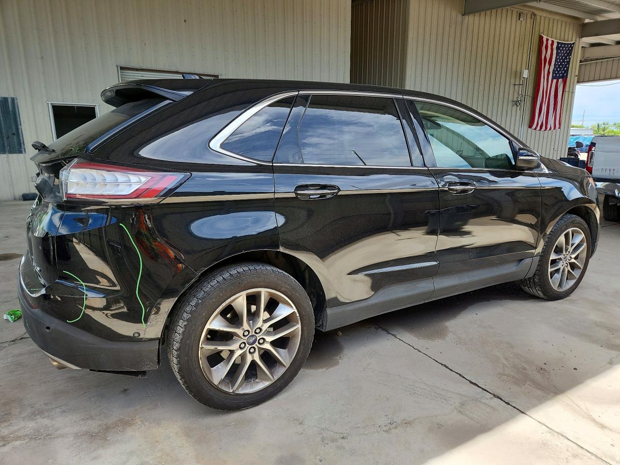 2016 Ford Edge Titanium Черный vin: 2FMPK3K83GBB76851