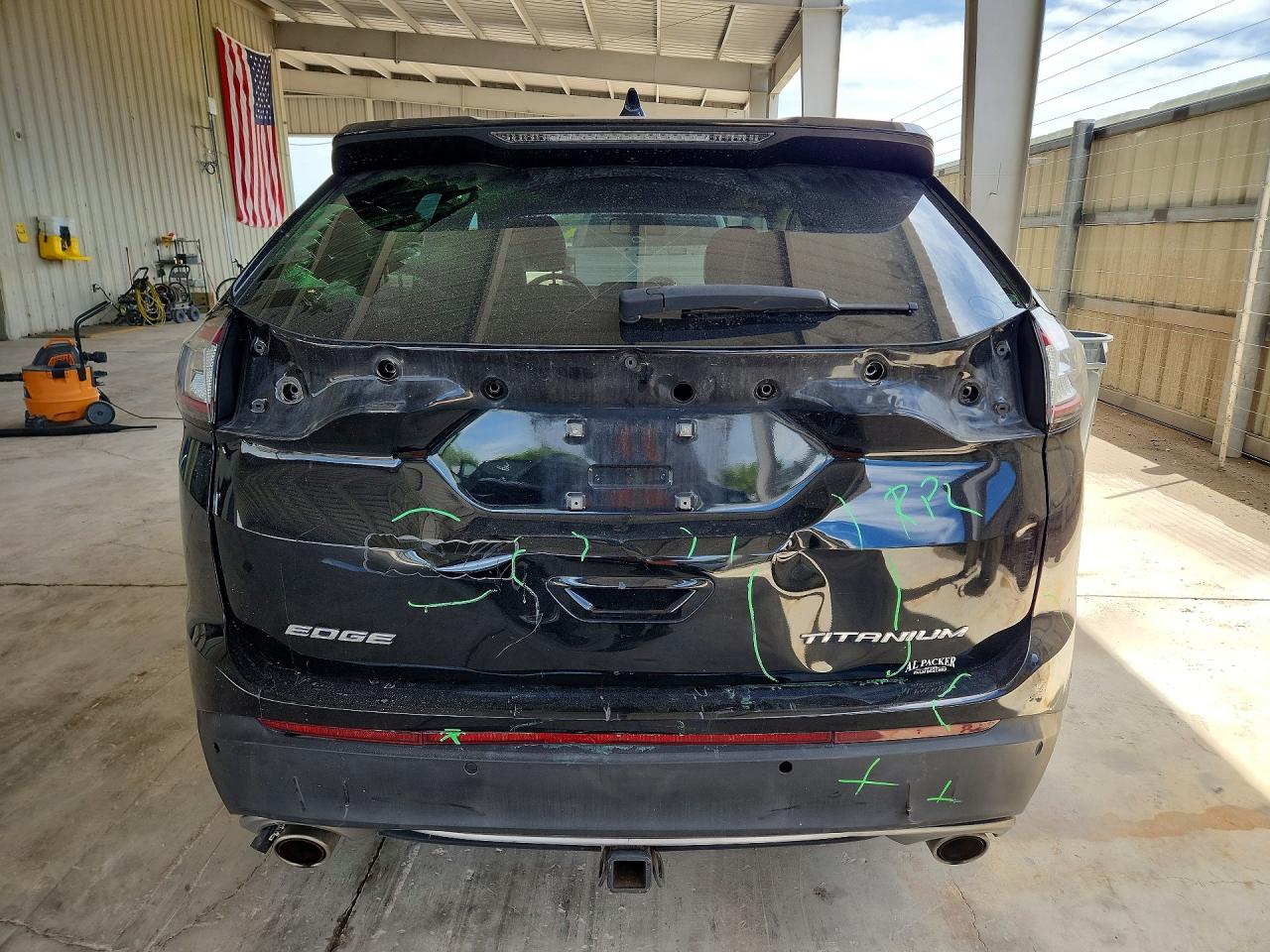 2016 Ford Edge Titanium Черный vin: 2FMPK3K83GBB76851