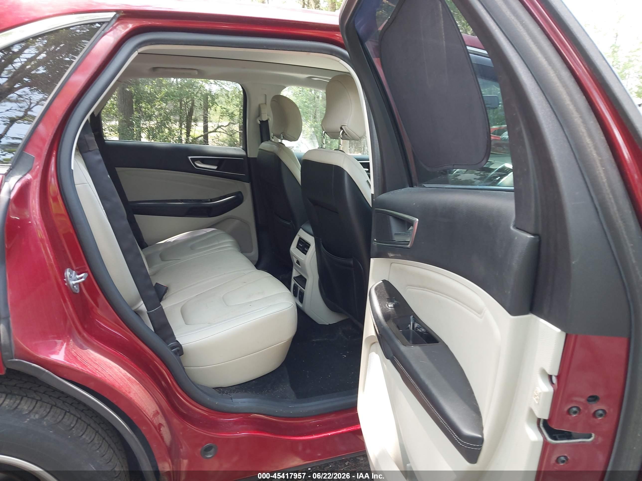 2015 Ford Edge Titanium Red vin: 2FMPK3K84FBB54808
