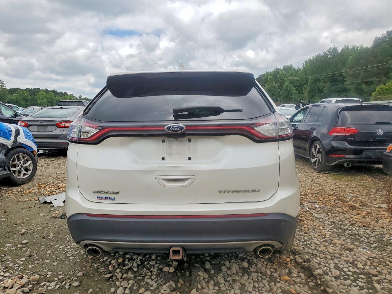 2015 Ford Edge Titanium White vin: 2FMPK3K85FBC16328