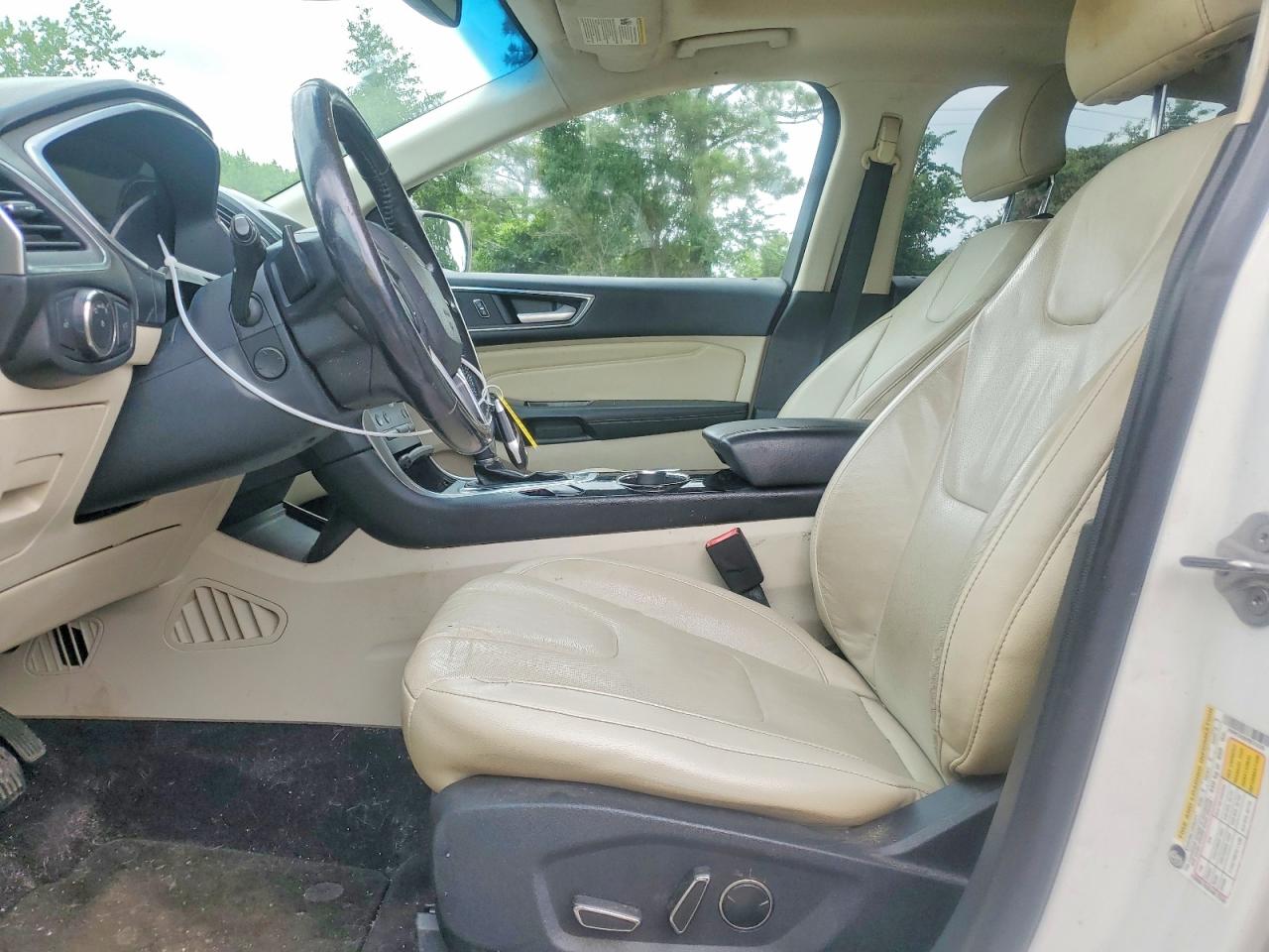 2015 Ford Edge Titanium White vin: 2FMPK3K85FBC16328