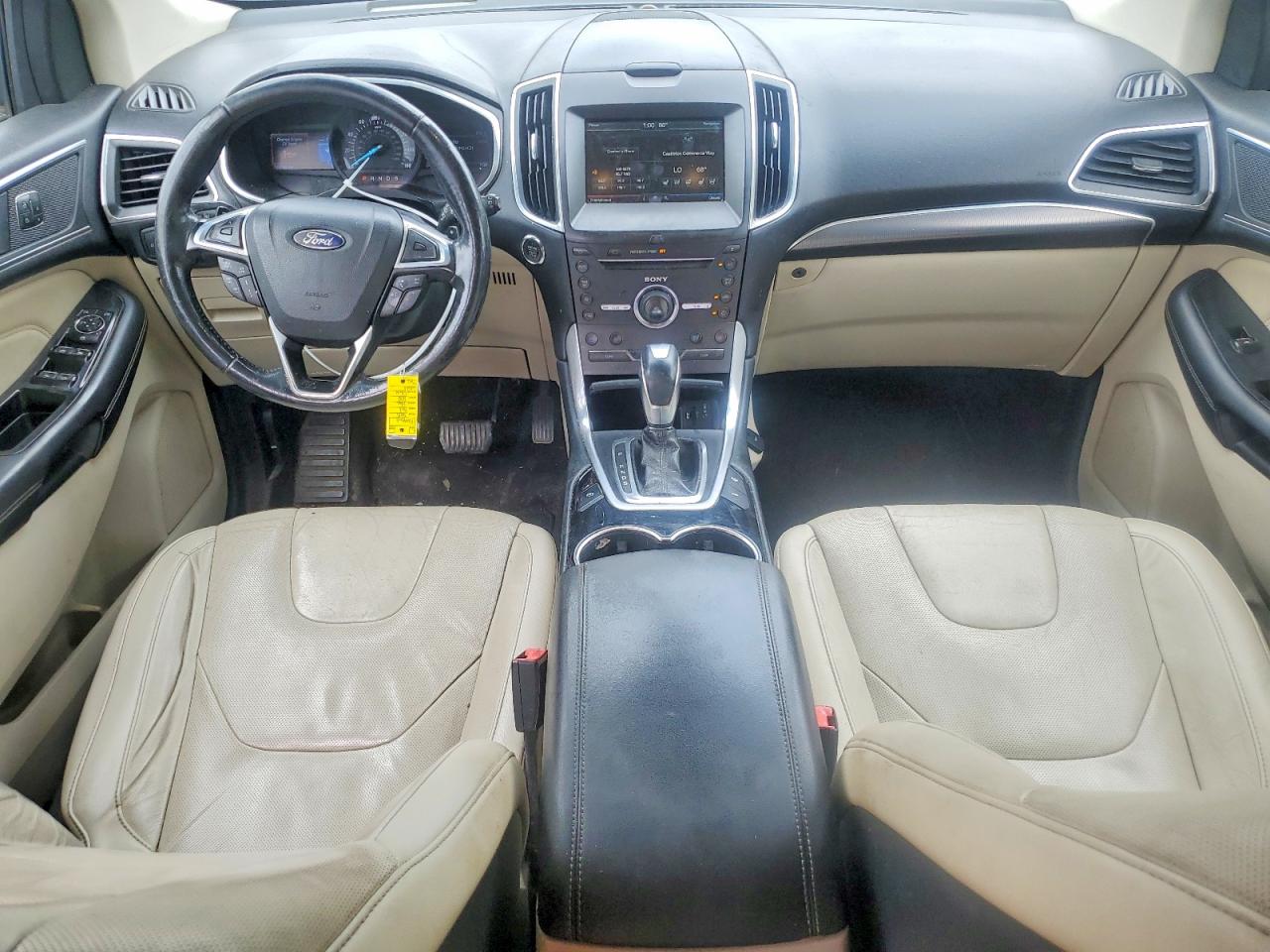2015 Ford Edge Titanium White vin: 2FMPK3K85FBC16328