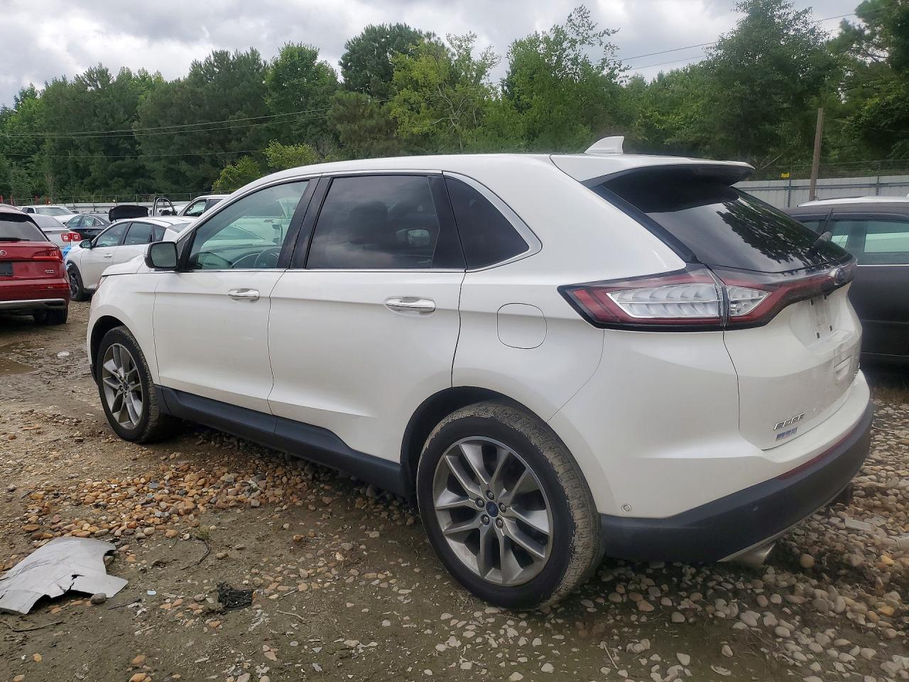 2015 Ford Edge Titanium White vin: 2FMPK3K85FBC16328