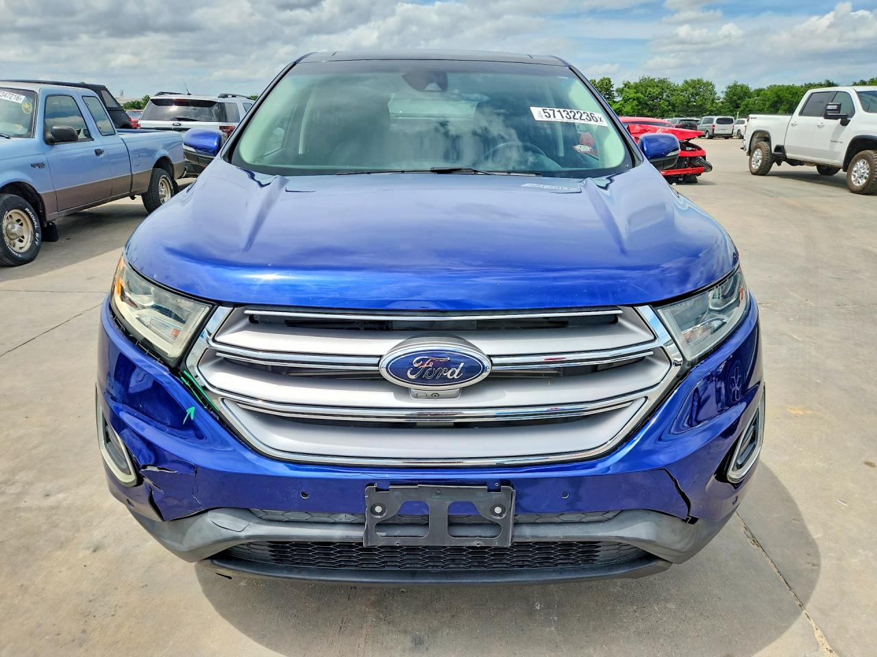 2015 Ford Edge Titanium Blue vin: 2FMPK3K86FBC39181