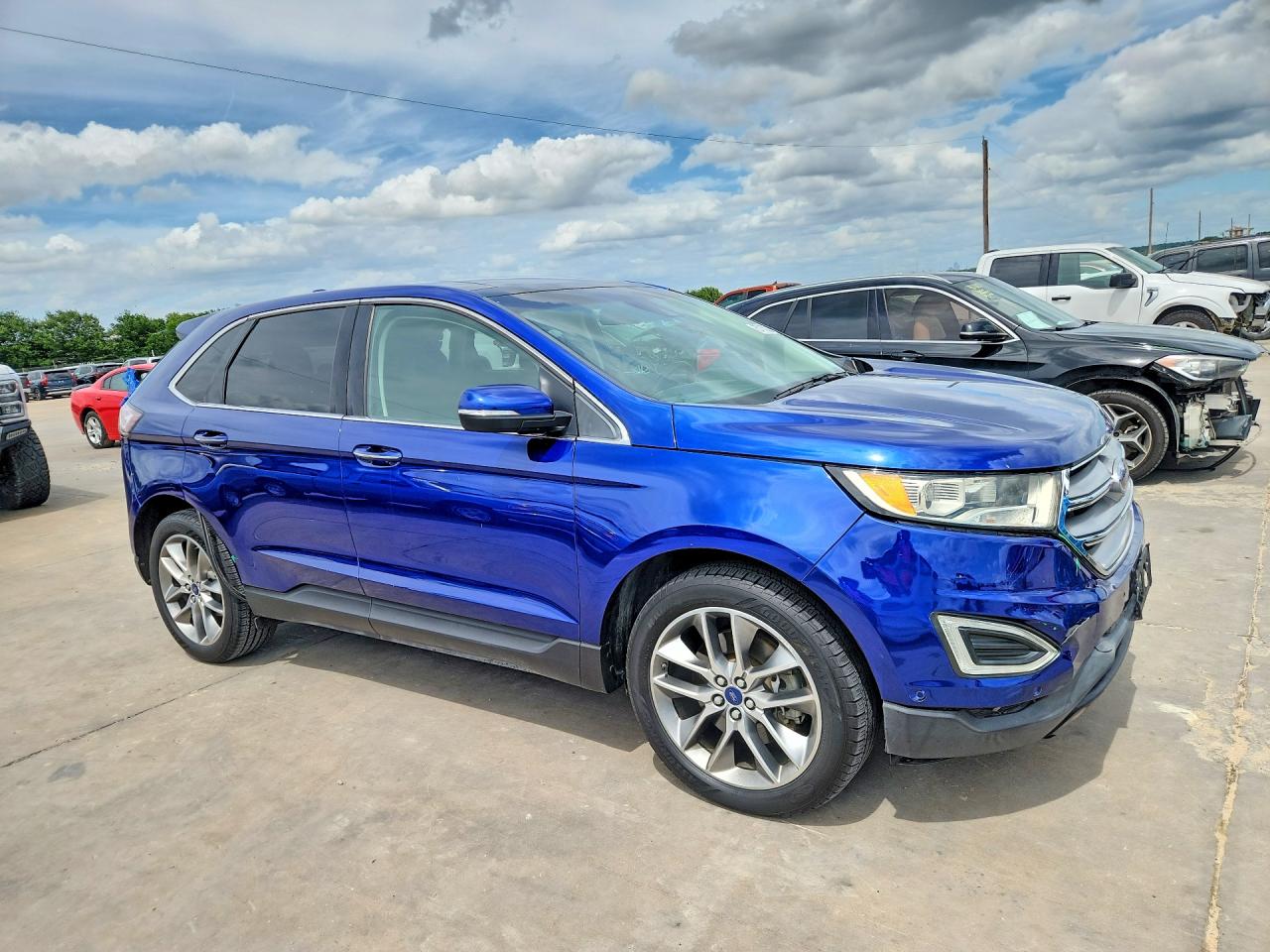 2015 Ford Edge Titanium Blue vin: 2FMPK3K86FBC39181