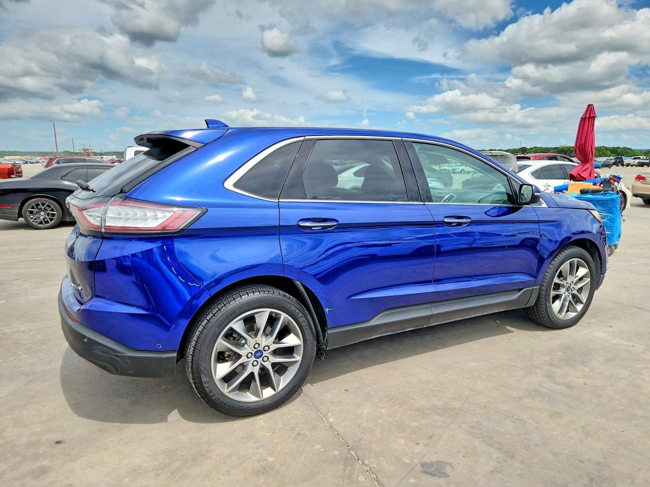 2015 Ford Edge Titanium Blue vin: 2FMPK3K86FBC39181