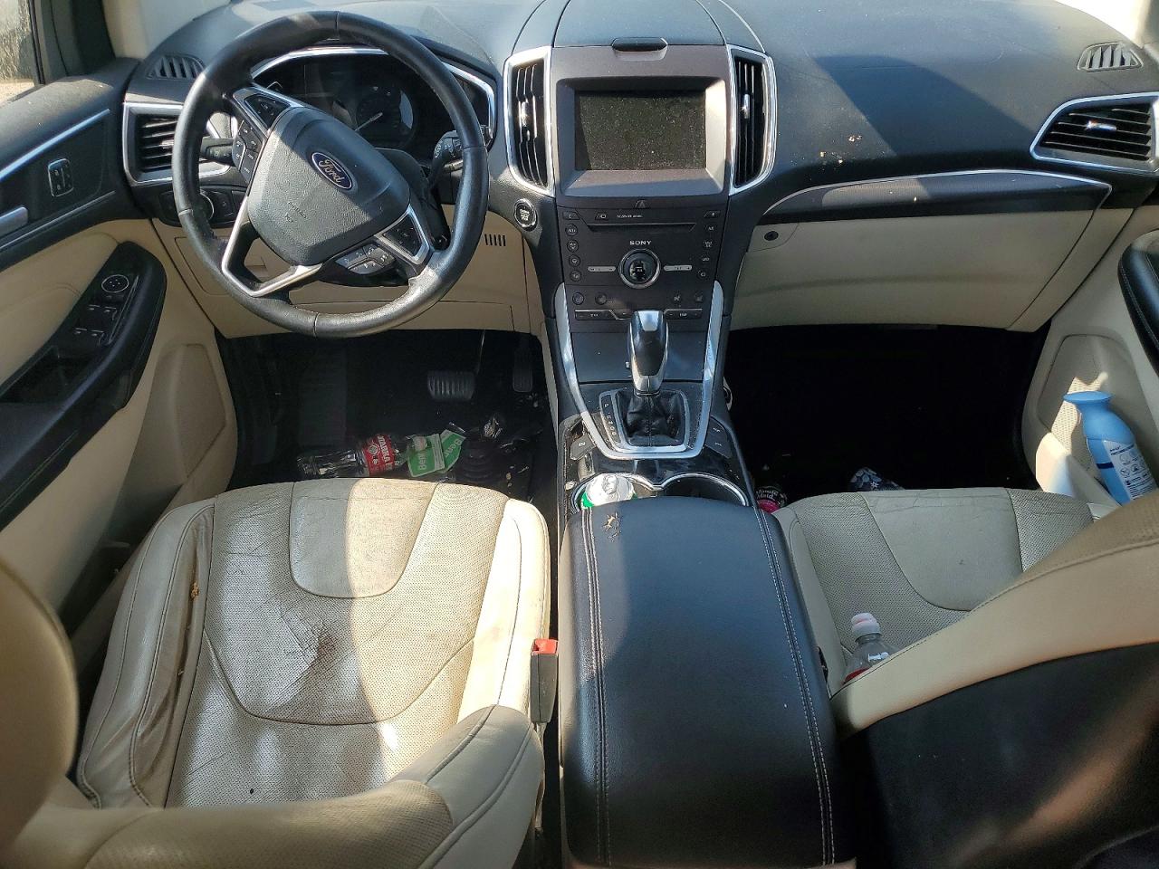 2015 Ford Edge Titanium White vin: 2FMPK3K87FBB25092