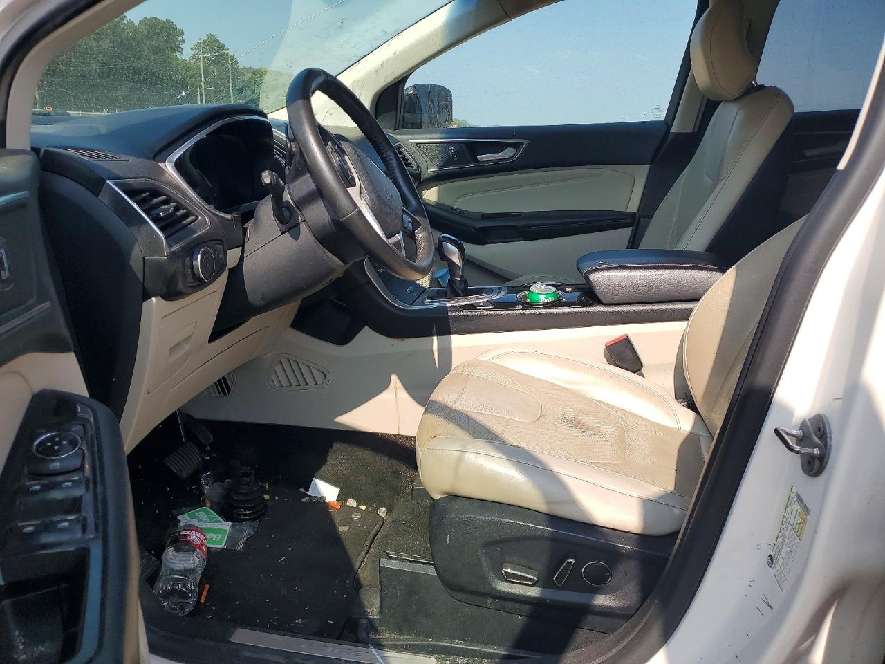 2015 Ford Edge Titanium White vin: 2FMPK3K87FBB25092