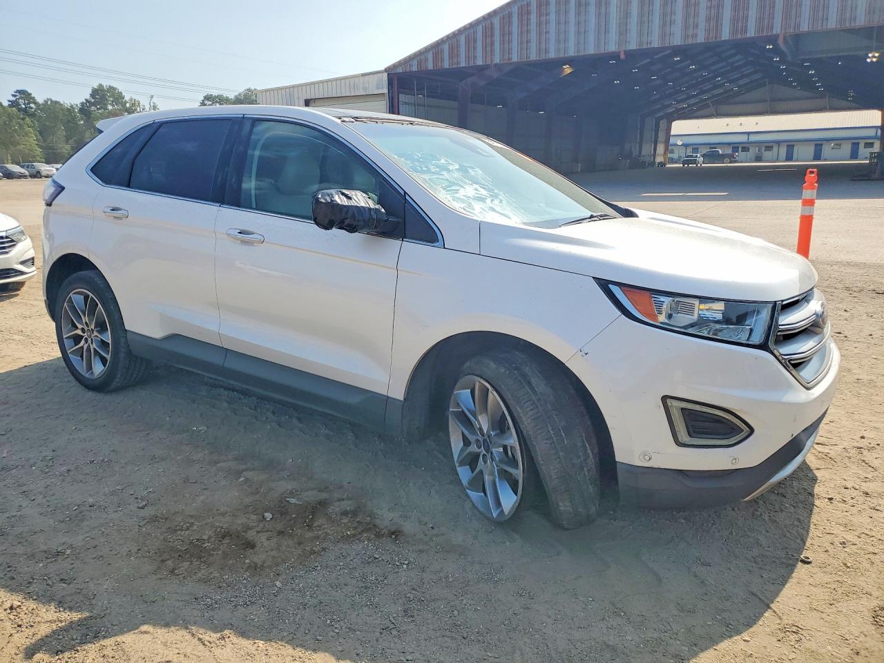 2015 Ford Edge Titanium White vin: 2FMPK3K87FBB25092