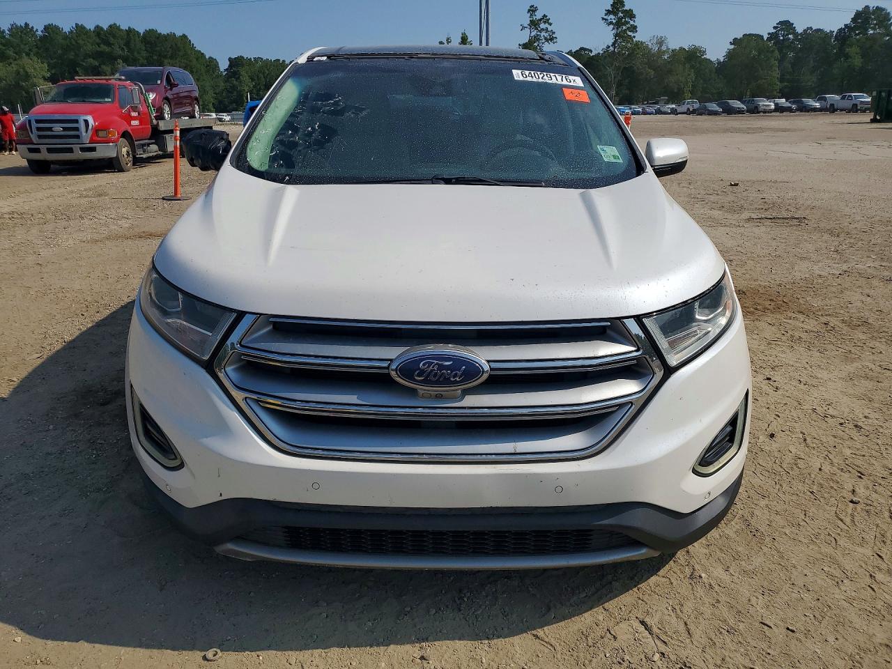 2015 Ford Edge Titanium White vin: 2FMPK3K87FBB25092