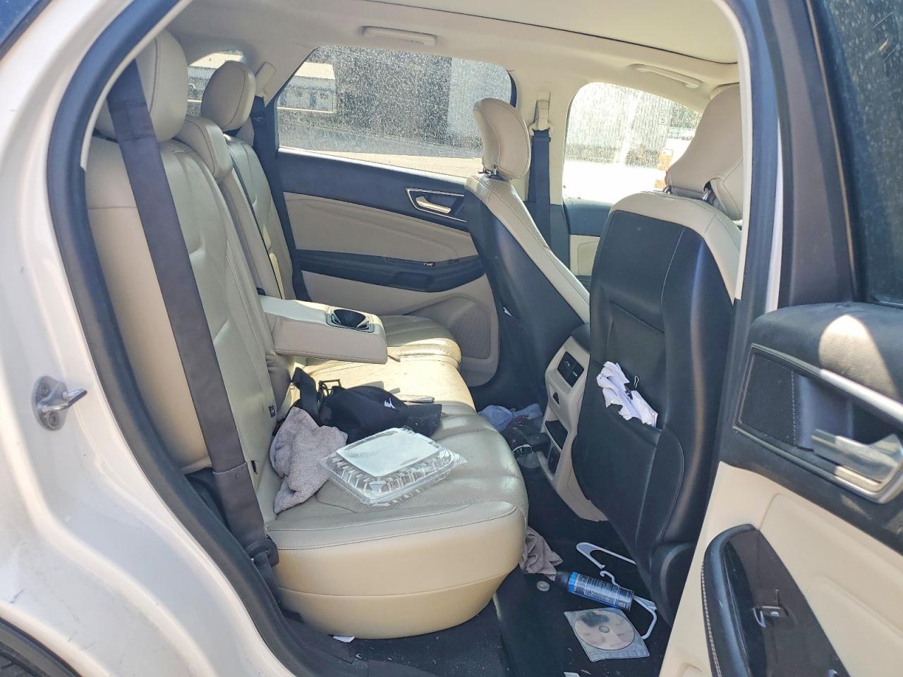 2015 Ford Edge Titanium White vin: 2FMPK3K87FBB25092
