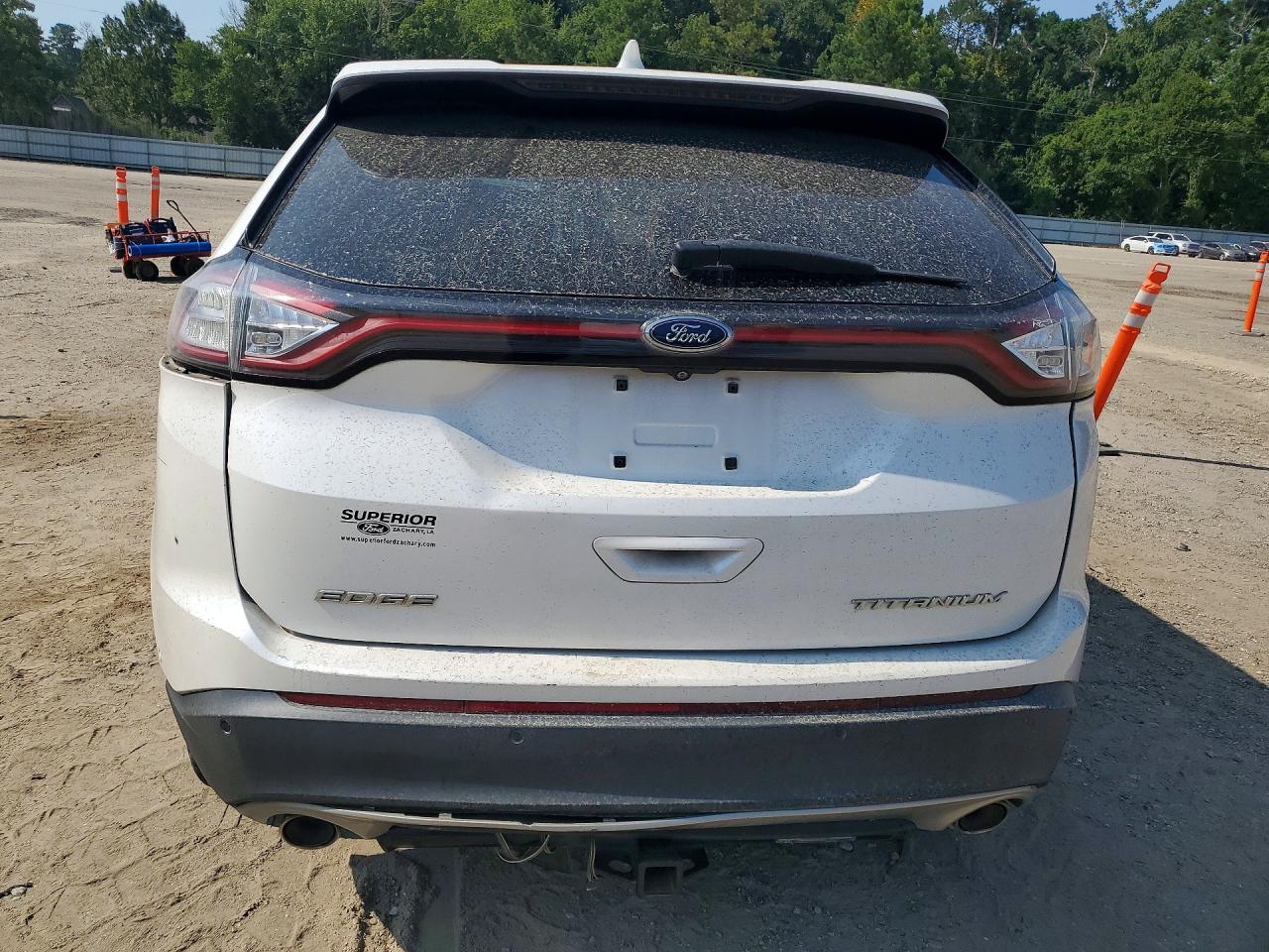 2015 Ford Edge Titanium White vin: 2FMPK3K87FBB25092