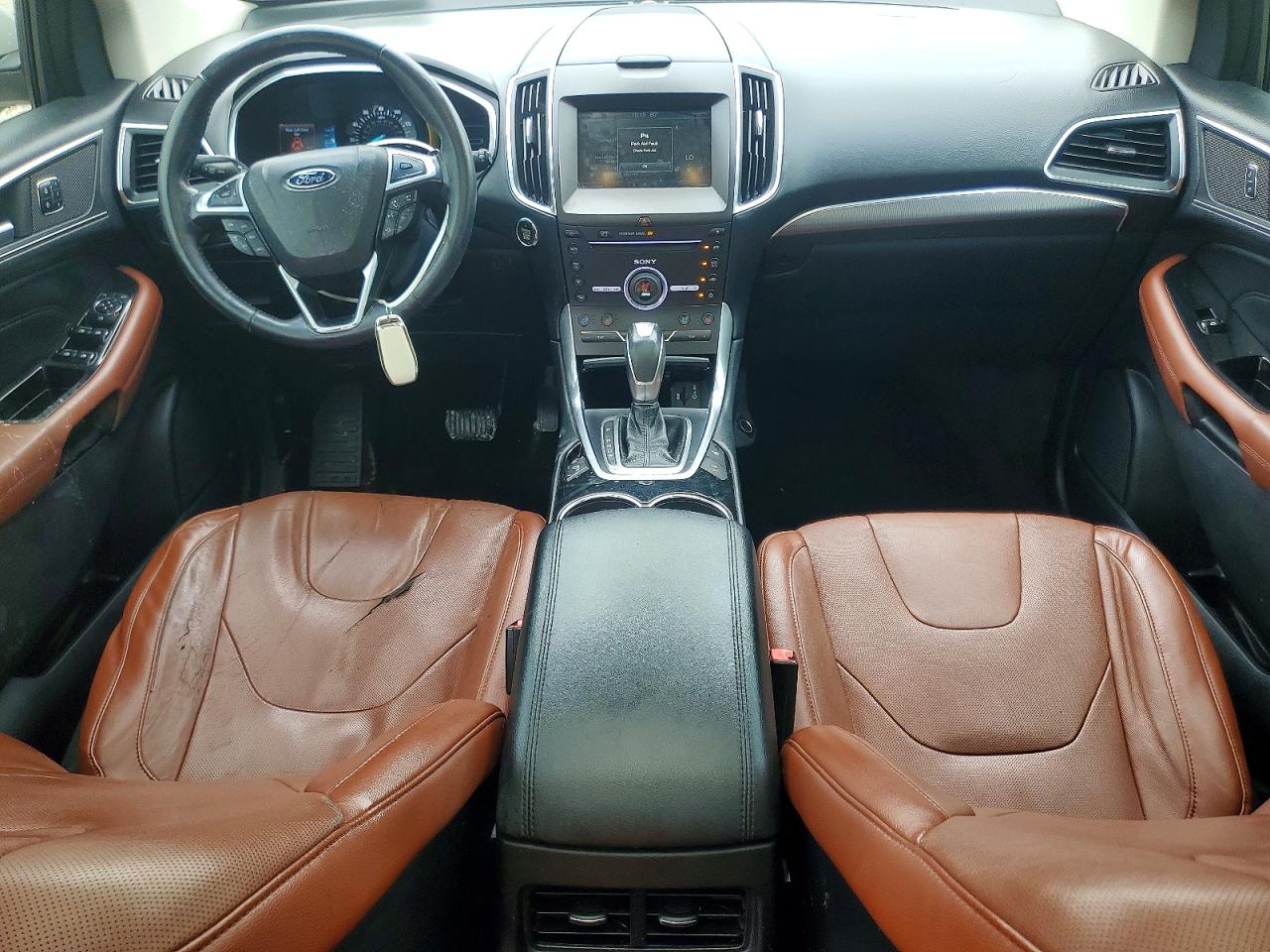 2015 Ford Edge Titanium White vin: 2FMPK3K88FBB06017