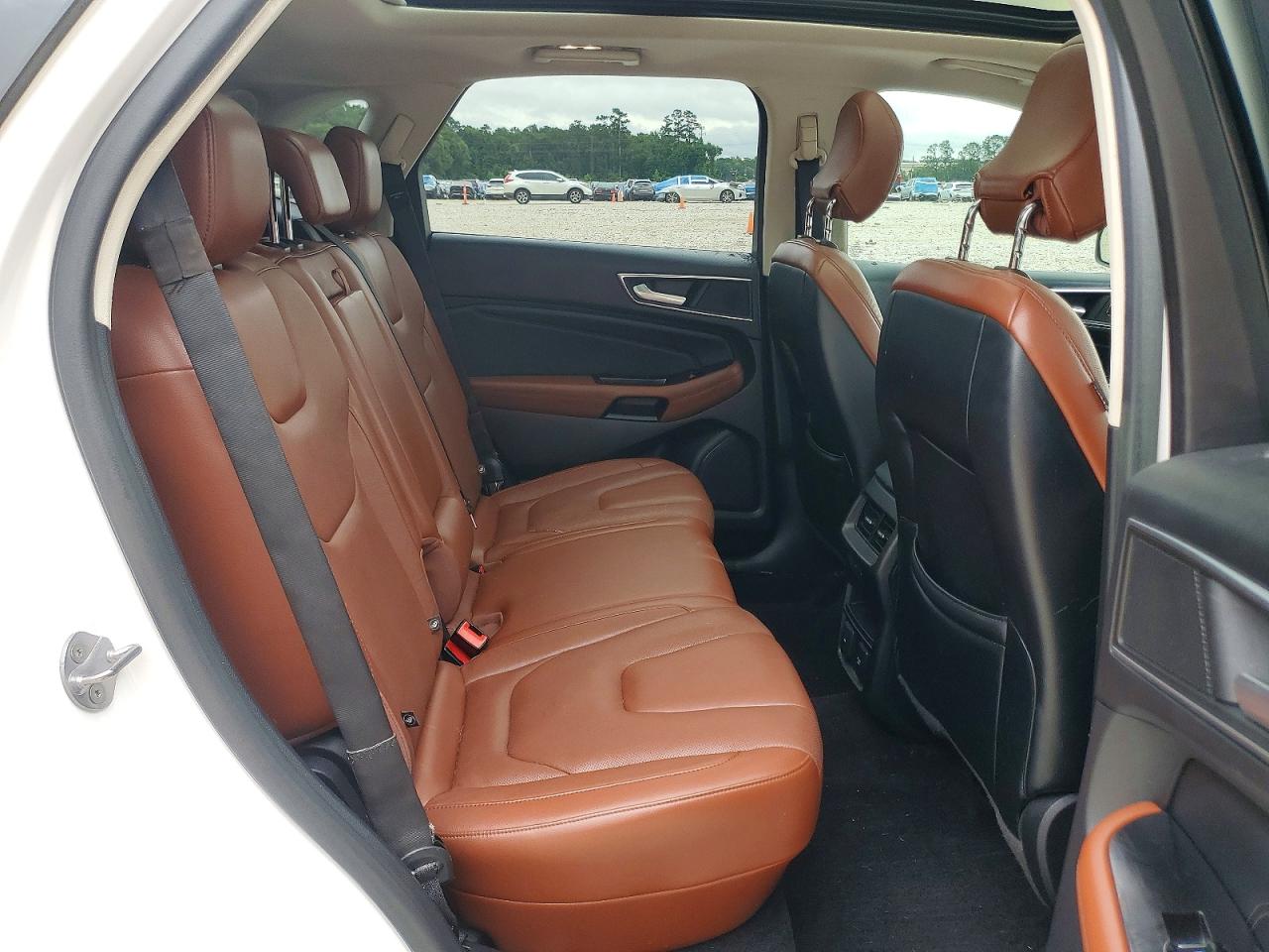 2015 Ford Edge Titanium White vin: 2FMPK3K88FBB06017