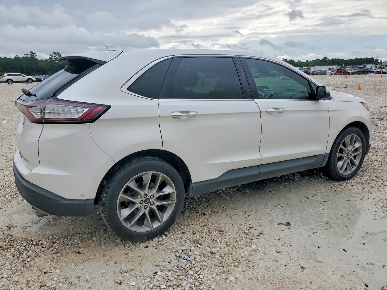 2015 Ford Edge Titanium White vin: 2FMPK3K88FBB06017