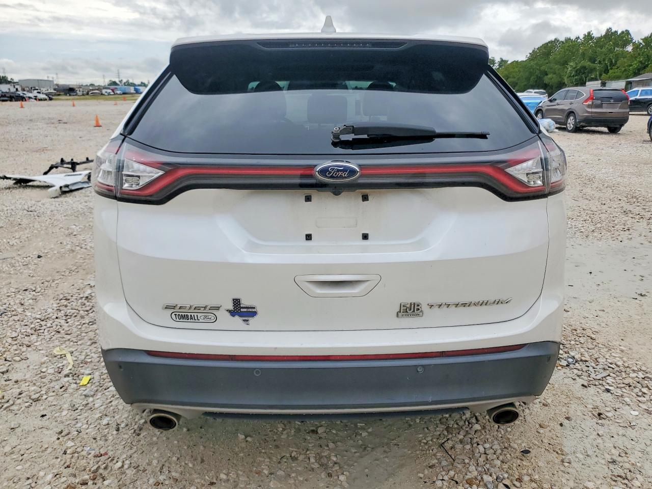 2015 Ford Edge Titanium White vin: 2FMPK3K88FBB06017