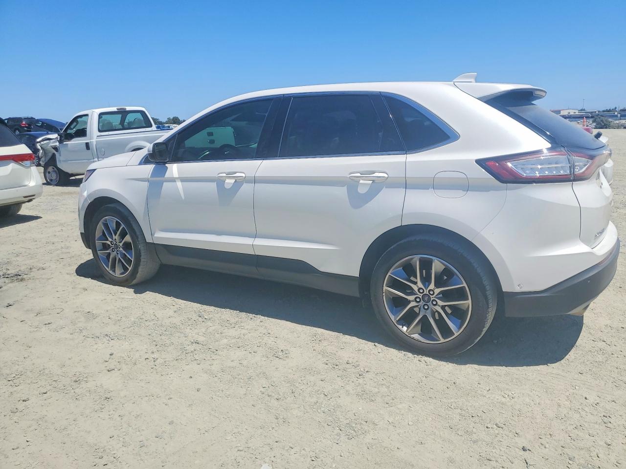 2015 Ford Edge Titanium White vin: 2FMPK3K89FBC09351