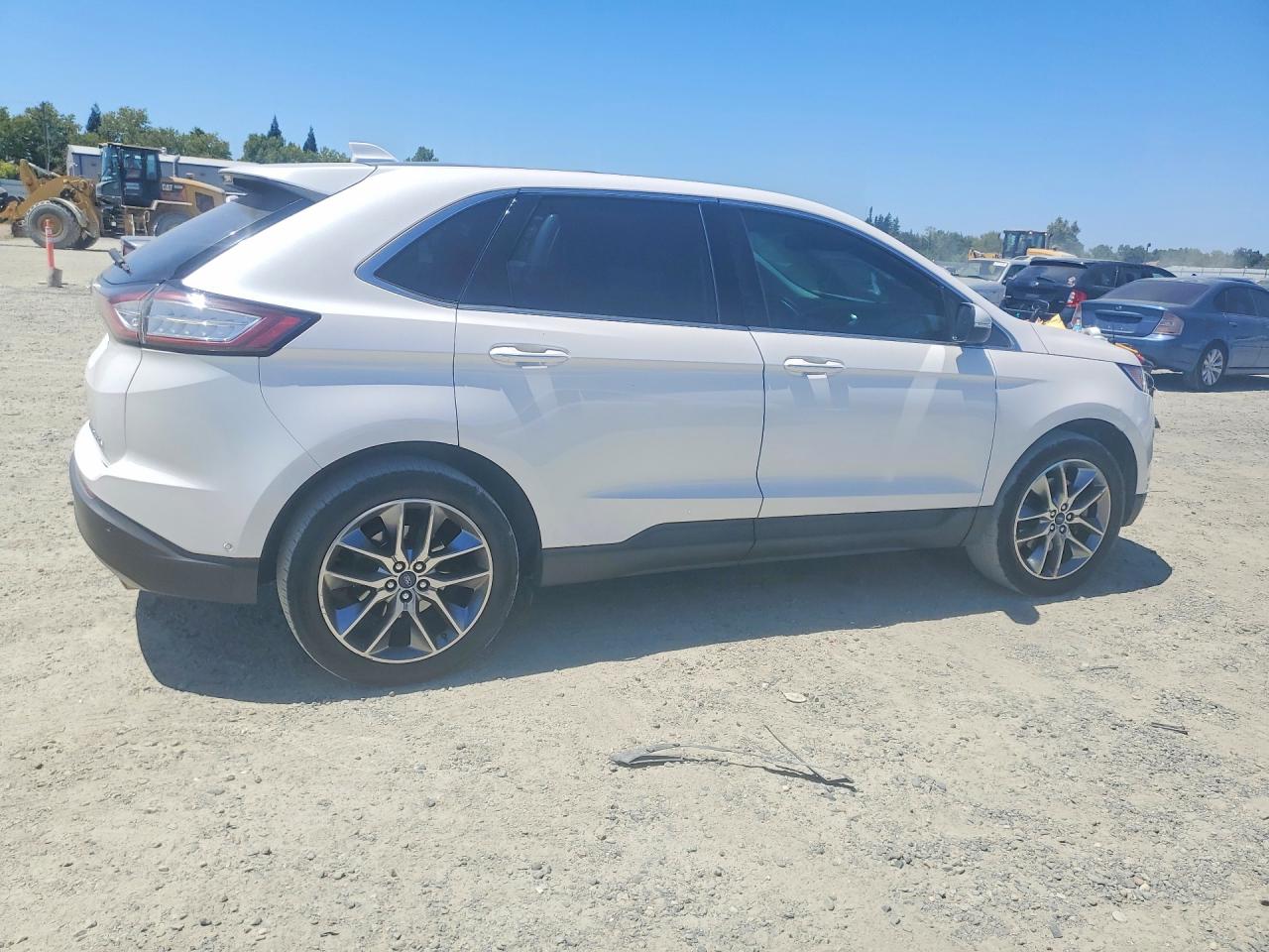 2015 Ford Edge Titanium White vin: 2FMPK3K89FBC09351